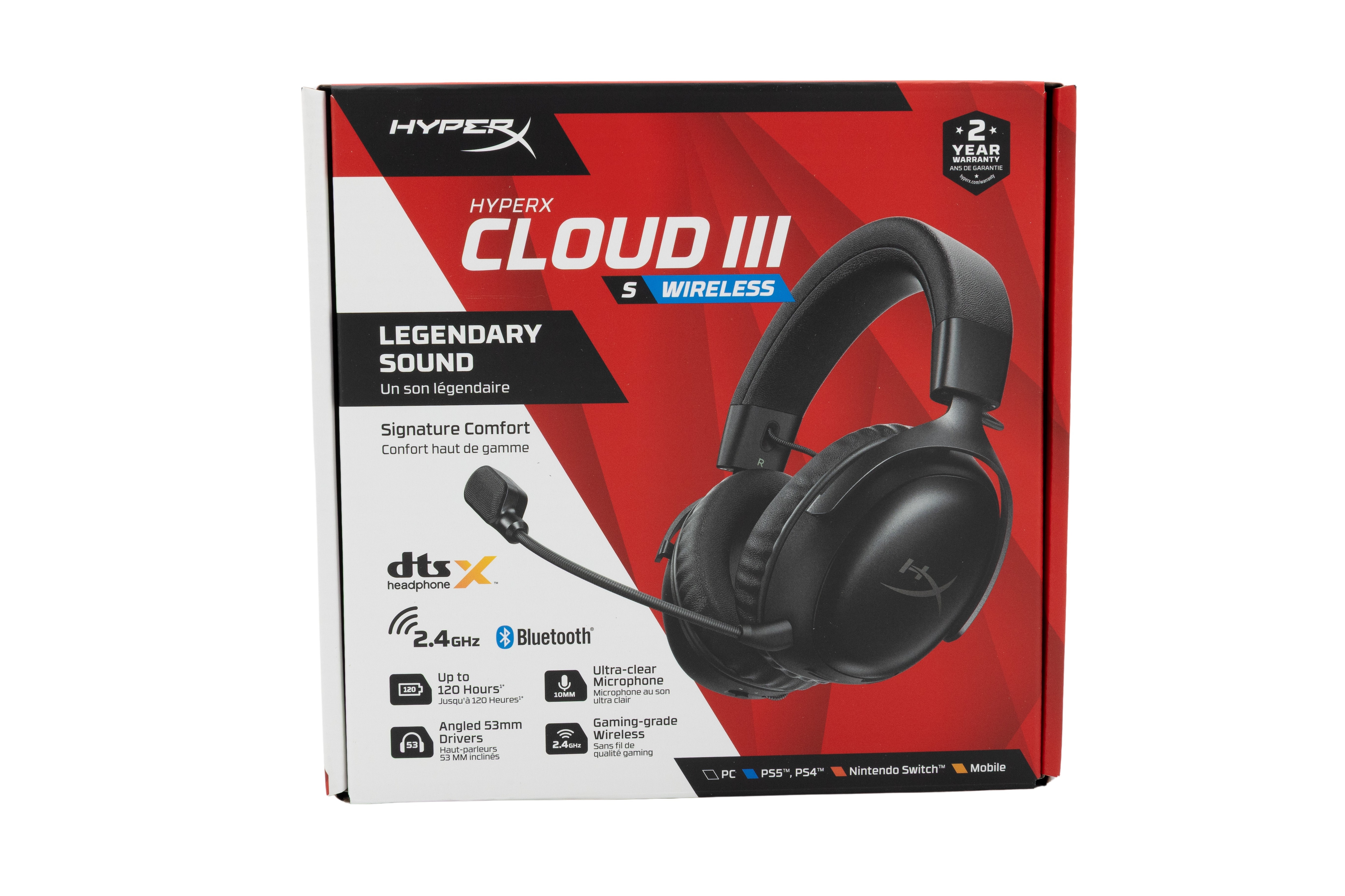HyperX Cloud III S langattomat langattomat pelikuulokkeet, musta