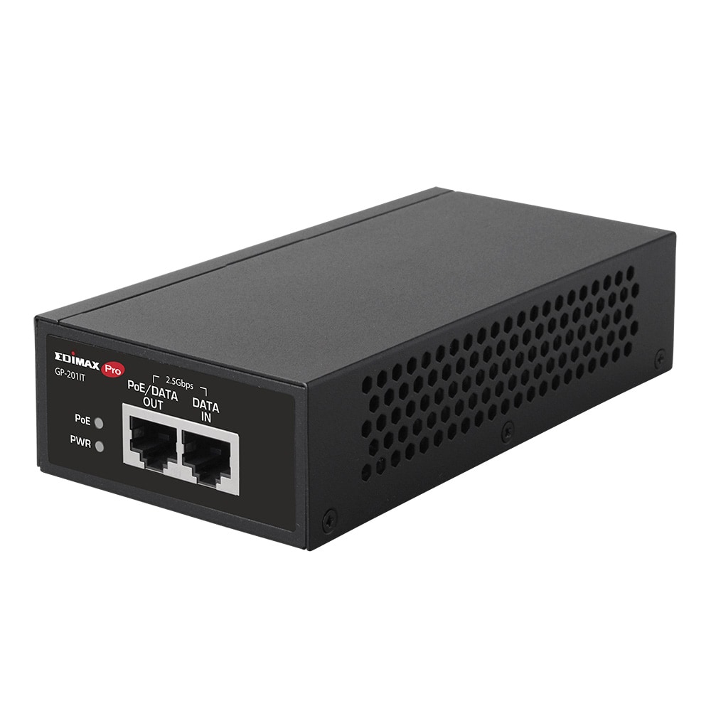 Edimaxin 2,5 gigabitin PoE-virtalähde, IEEE 802.3at PoE -standardi (30 wattia)