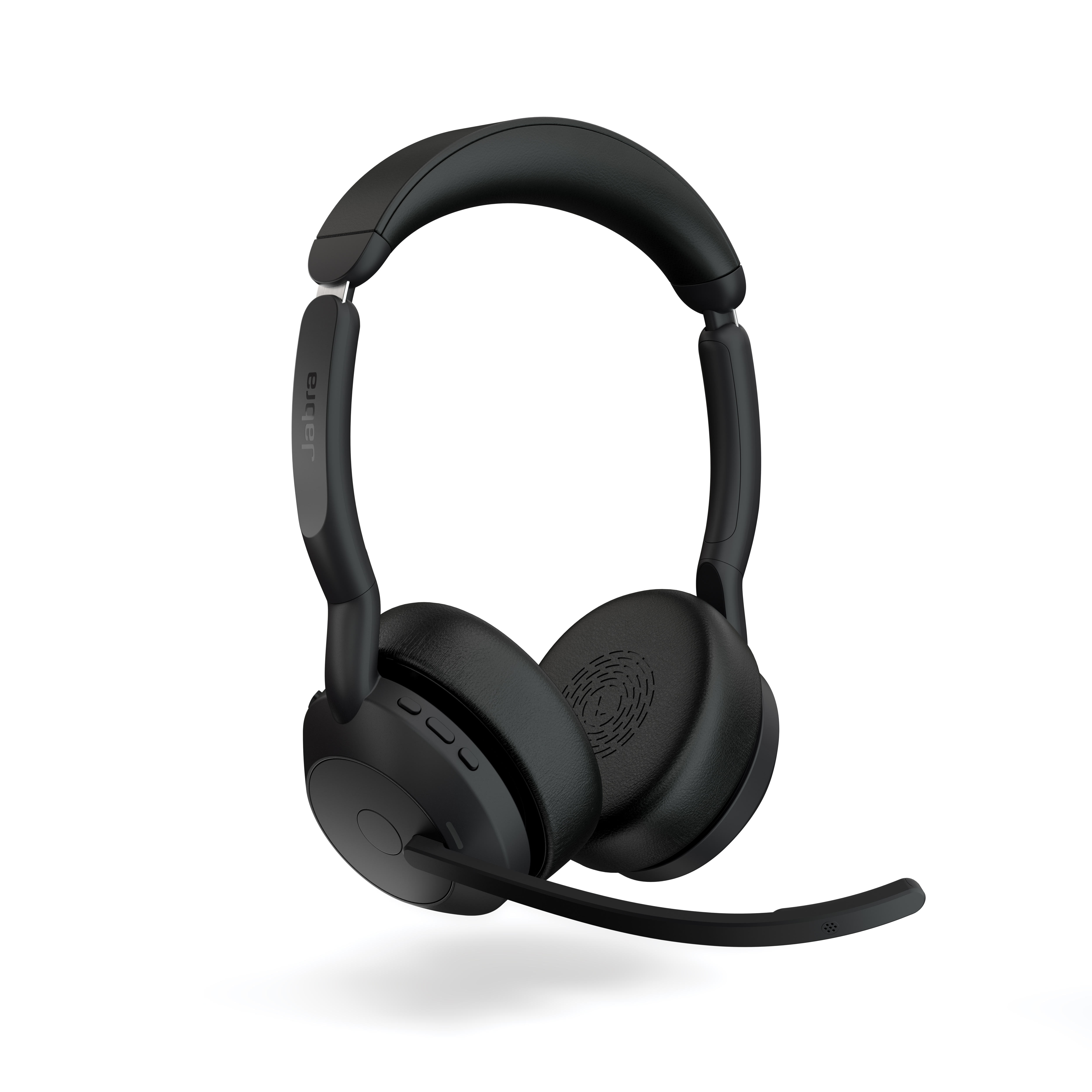 Jabra Evolve2 55 MS Stereo, jossa Link 380a–390a ja taitettavat kuulokkeet