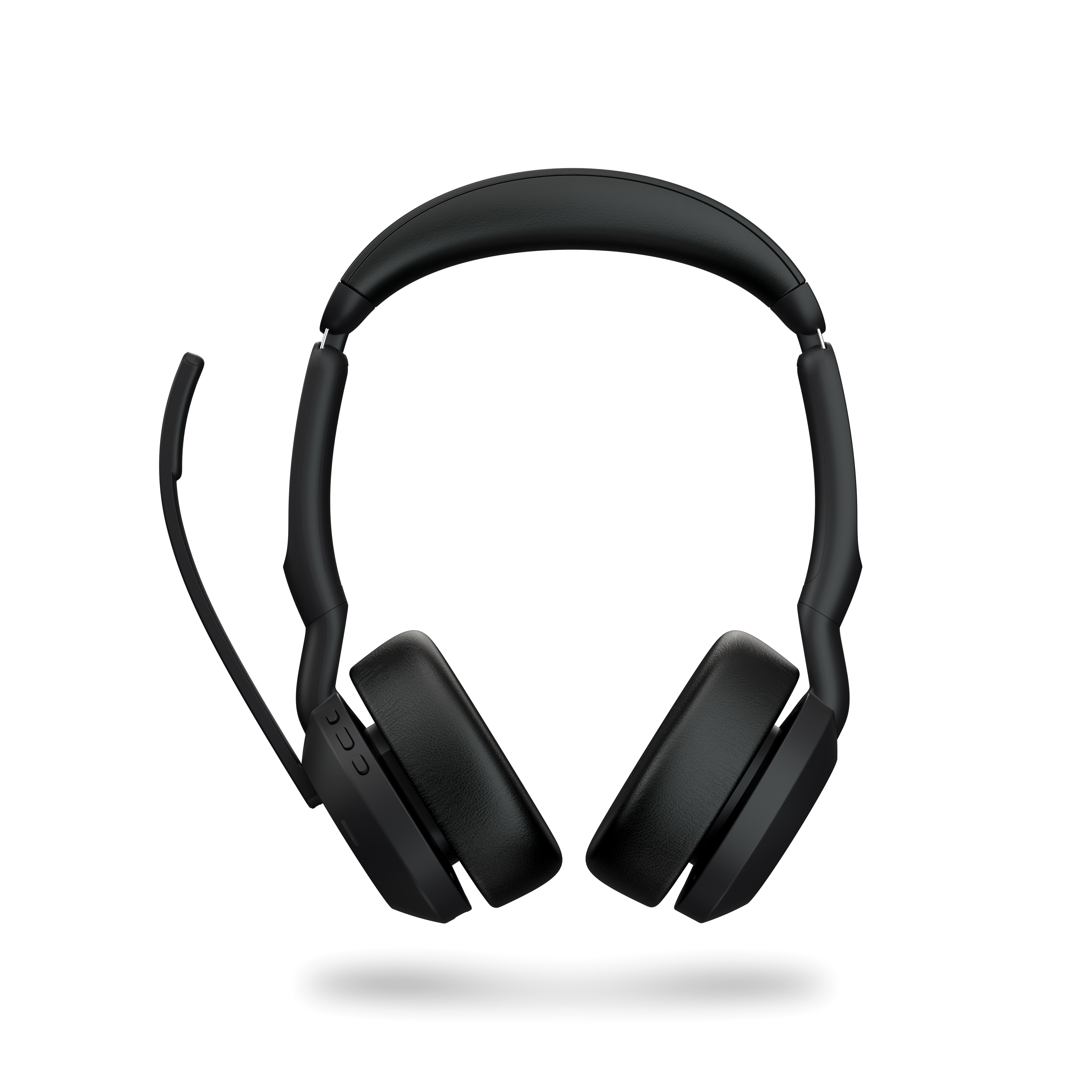 Jabra Evolve2 55 MS Stereo, jossa Link 380a–390a ja taitettavat kuulokkeet