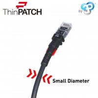 Patchsee liitäntäkaapeli ThinPatch FTP CAT 6a musta 9.7m