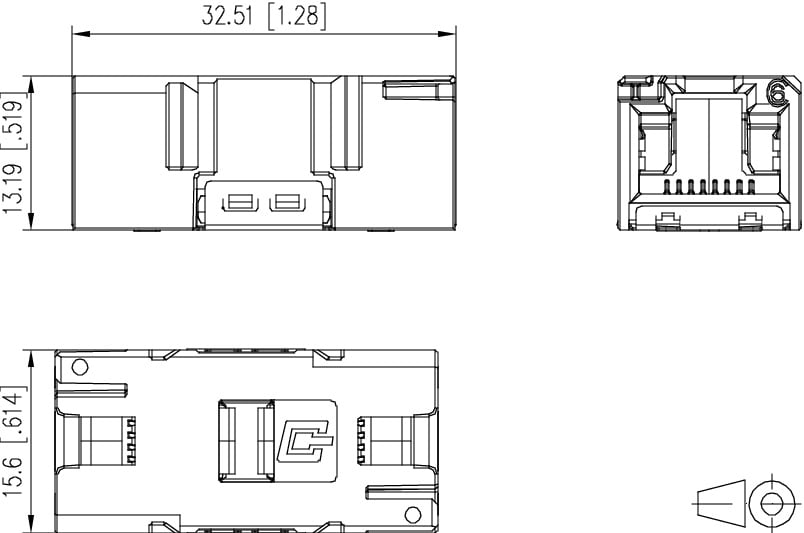 METZ CONNECT E-DAT Teollisuuden RJ45-liitäntäliitin Luokka E
