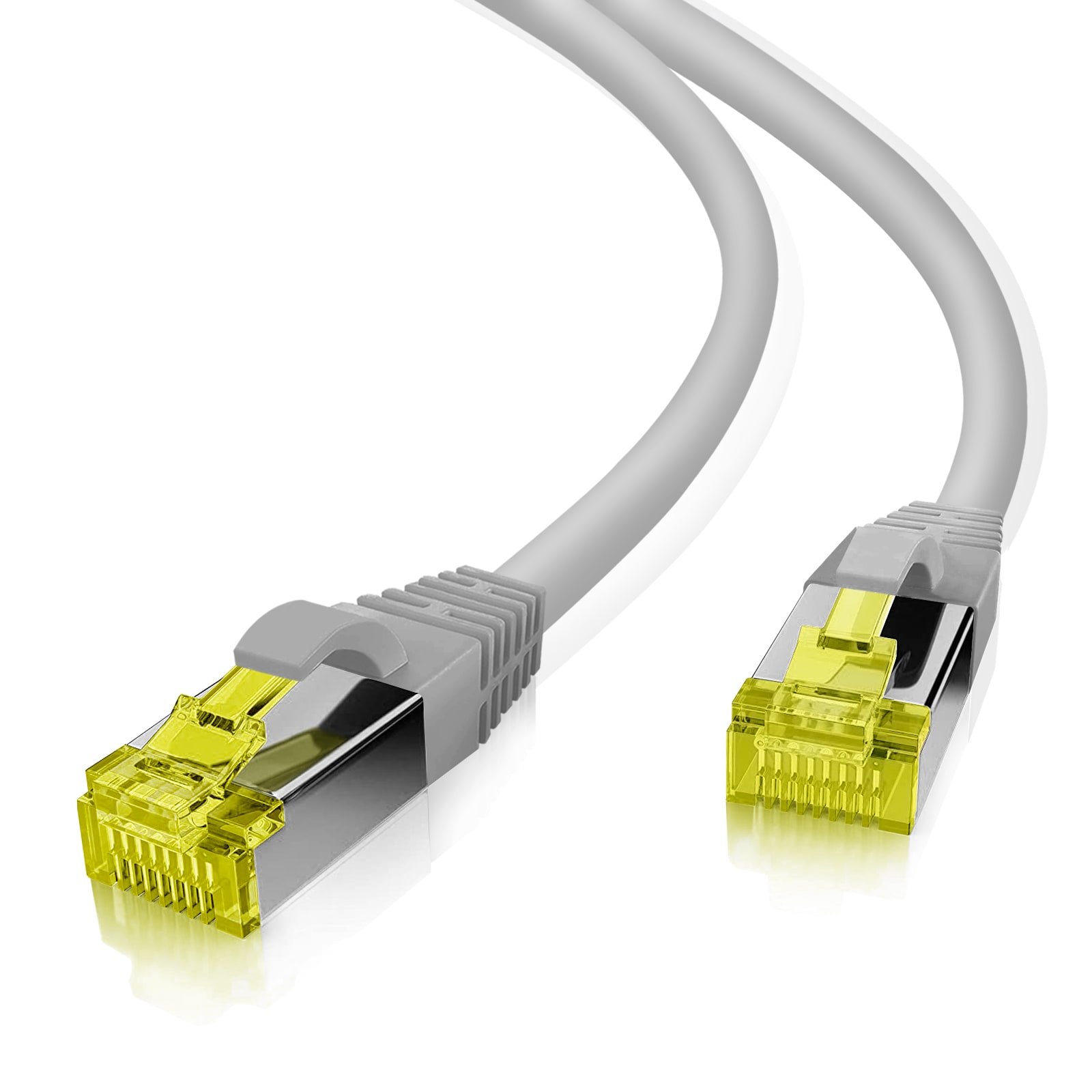 helos patch-kapeli Cat 6a S/FTP RJ45 harmaa 10m AWG26/7 LSZH GHMT