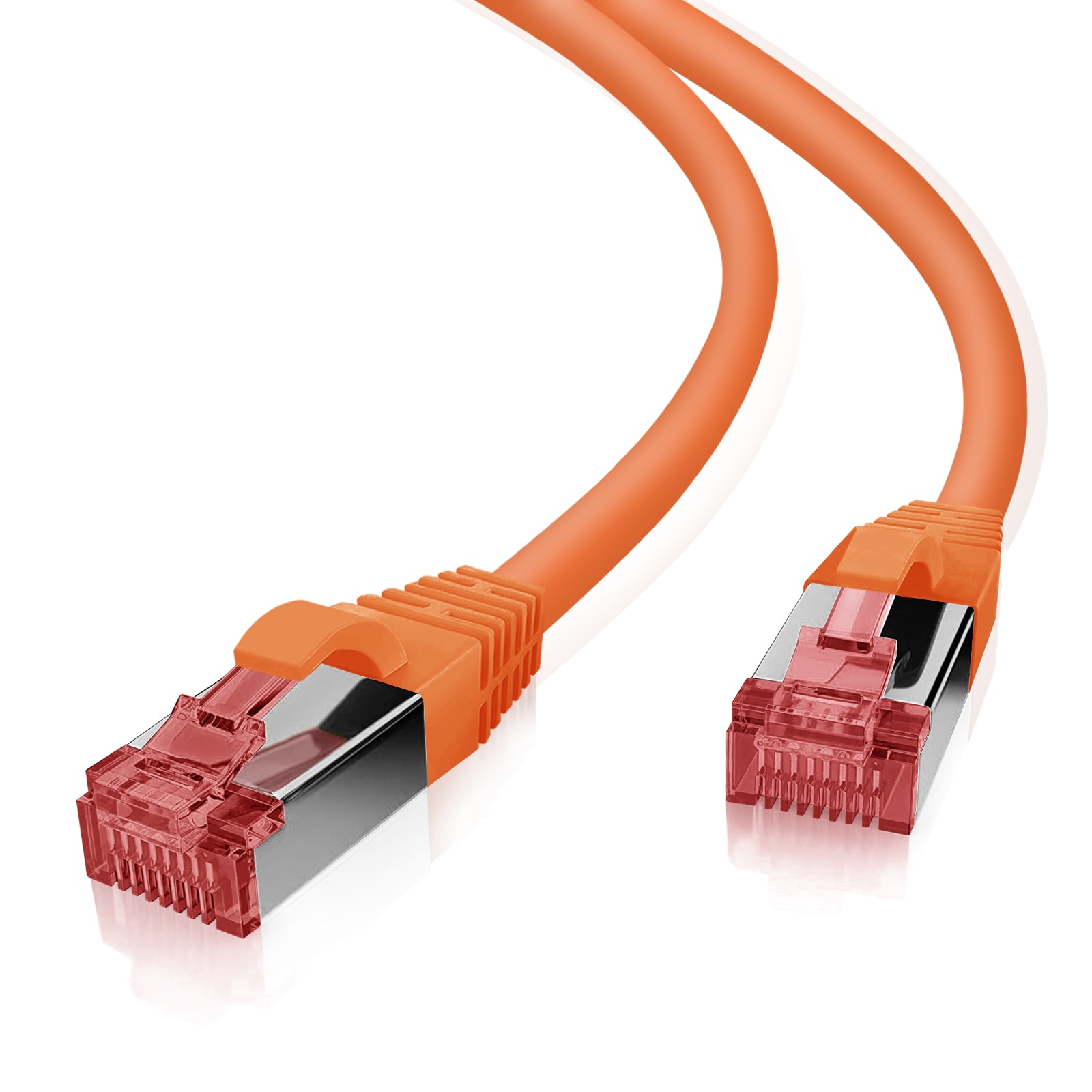 helos patch-kaapeli Cat 6 S/FTP RJ45 oranssi 3m AWG27/7 LSZH GHMT