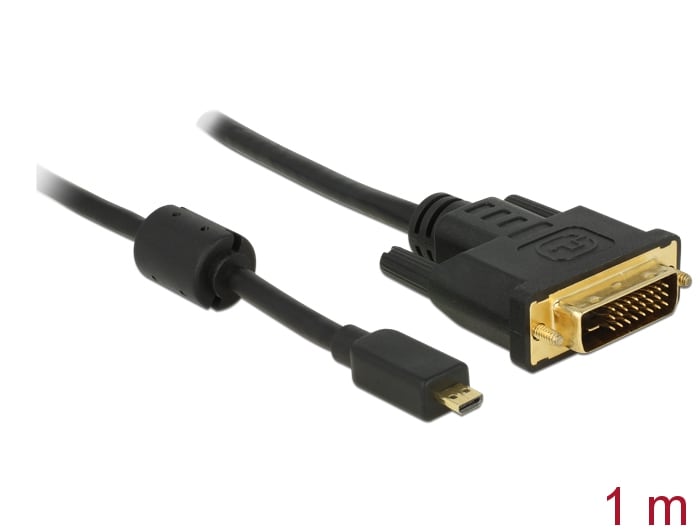 Delock kappeli Micro HDMI D uros > DVI 241 uros 1 m