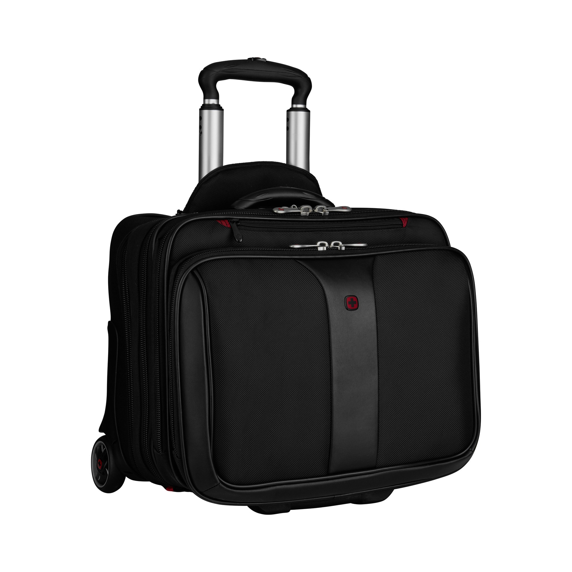 Wenger Patriot 2-osainen liiketoimintasetti Comp-U-Roller-kärryllä – musta