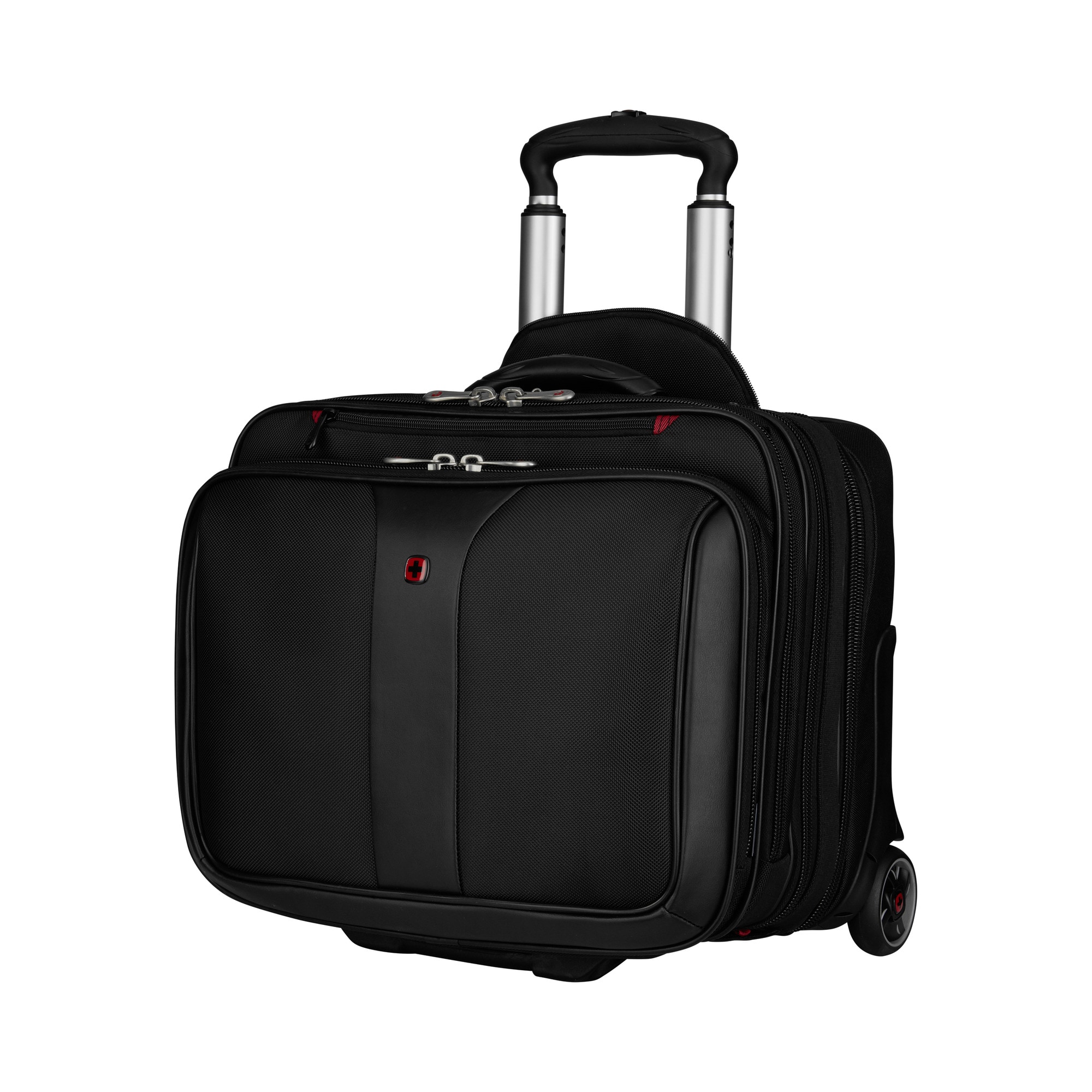 Wenger Patriot 2-osainen liiketoimintasetti Comp-U-Roller-kärryllä – musta