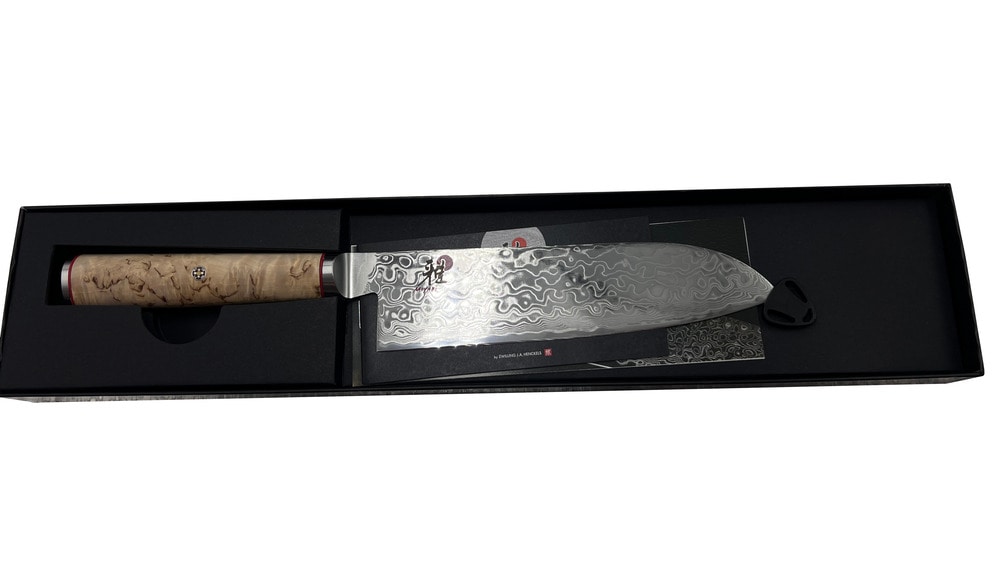 Zwilling MIYABI Santoku / kokkiveitsi teräksestä, 180 mm hopea / koivu