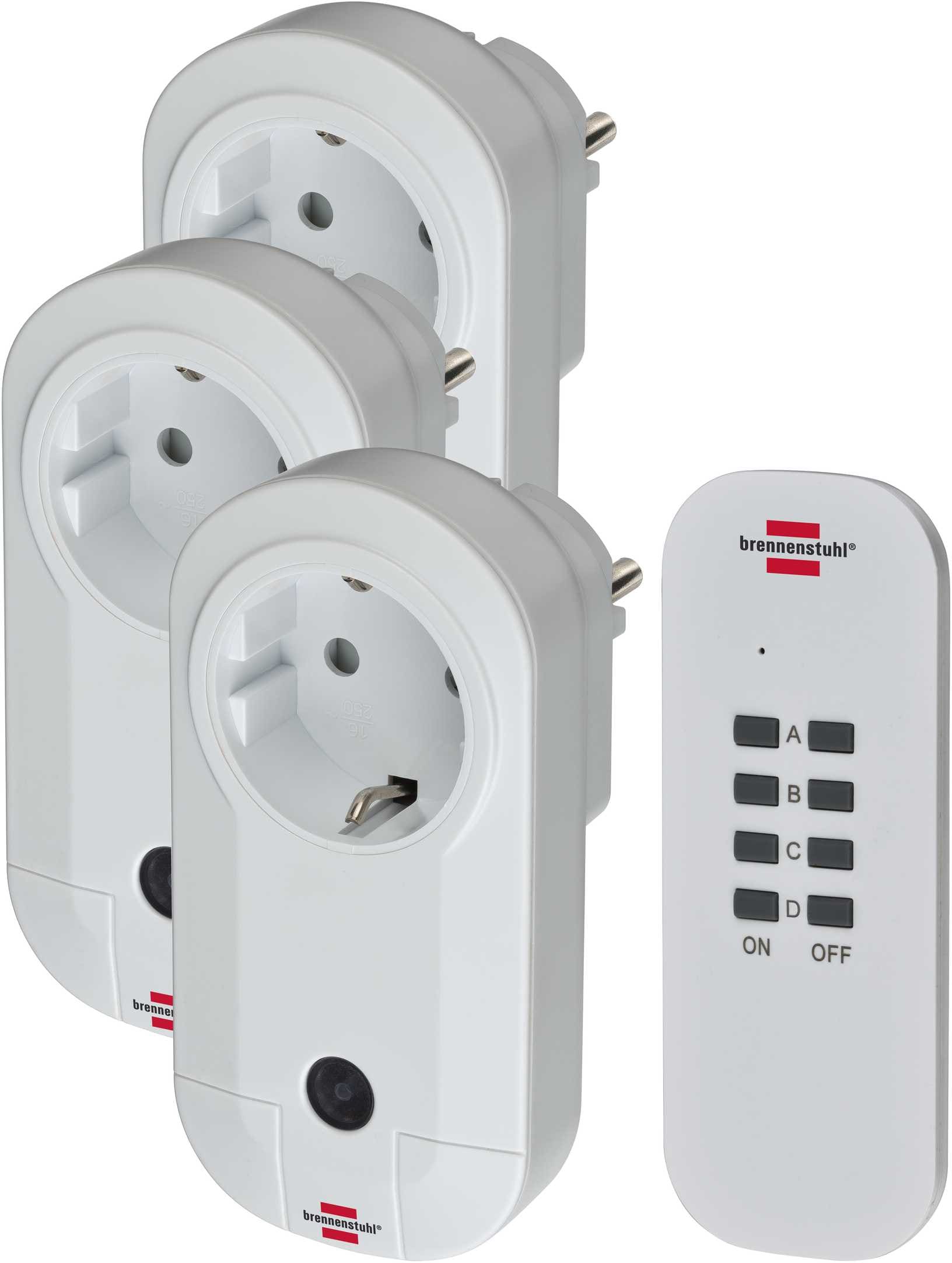 Brennenstuhl Comfort-Line 3-suuntainen radio-ohjaussarja RC CE1 3001, IP20, valkoinen