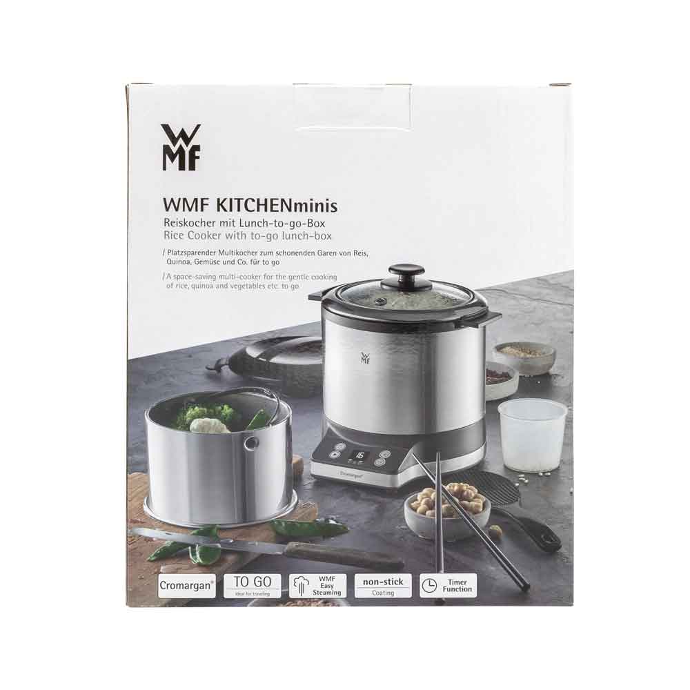 WMF 0415260011 KÜCHENminis riisinkeitin, jossa on lounaslaatikko lounaalle