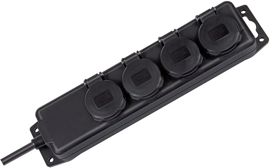 Brennenstuhl pistorasia IP44 4-tie musta 2m H07RN-F 3G1.5
