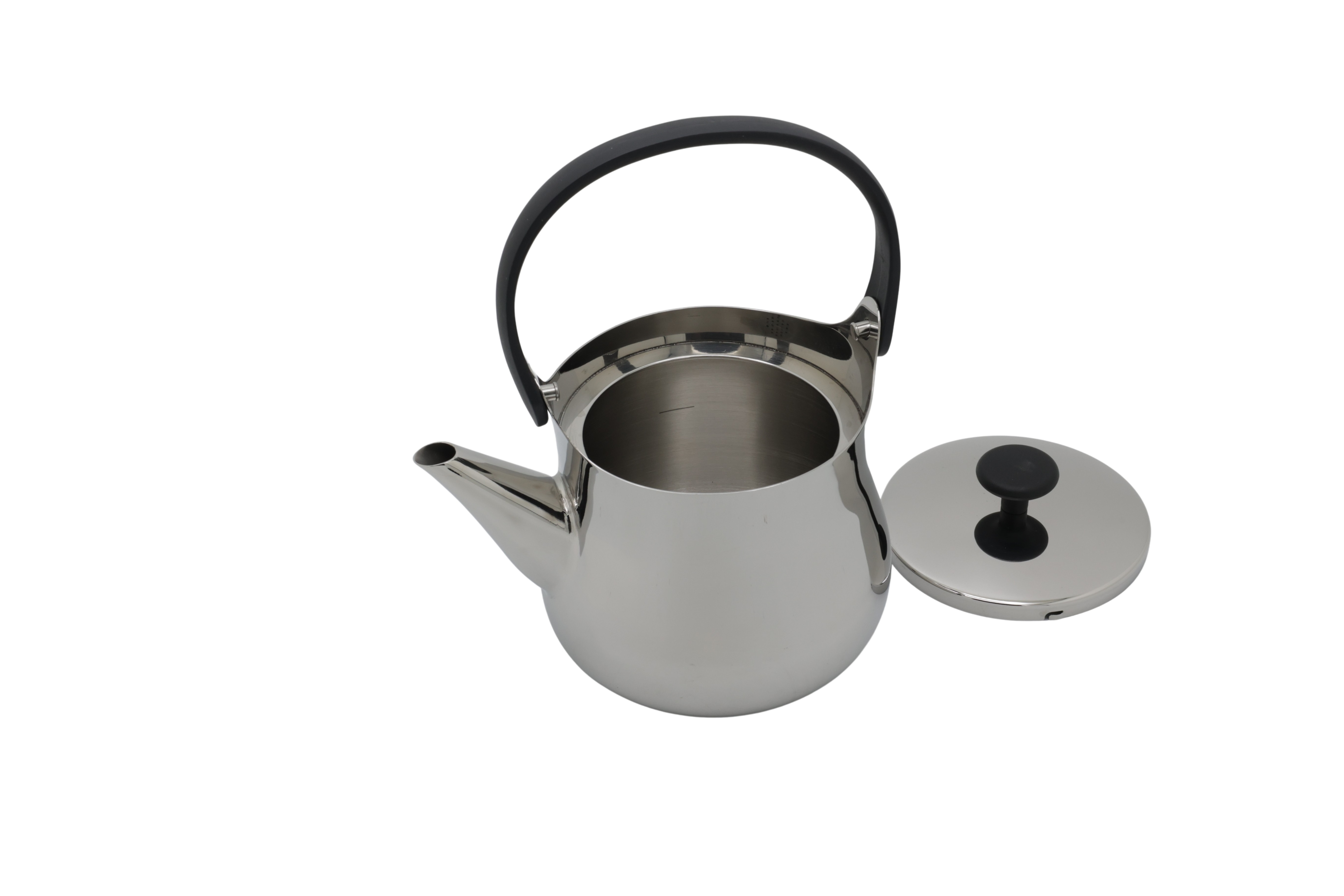Alessi NF01 -teekannu, kiillotettu ruostumaton teräs