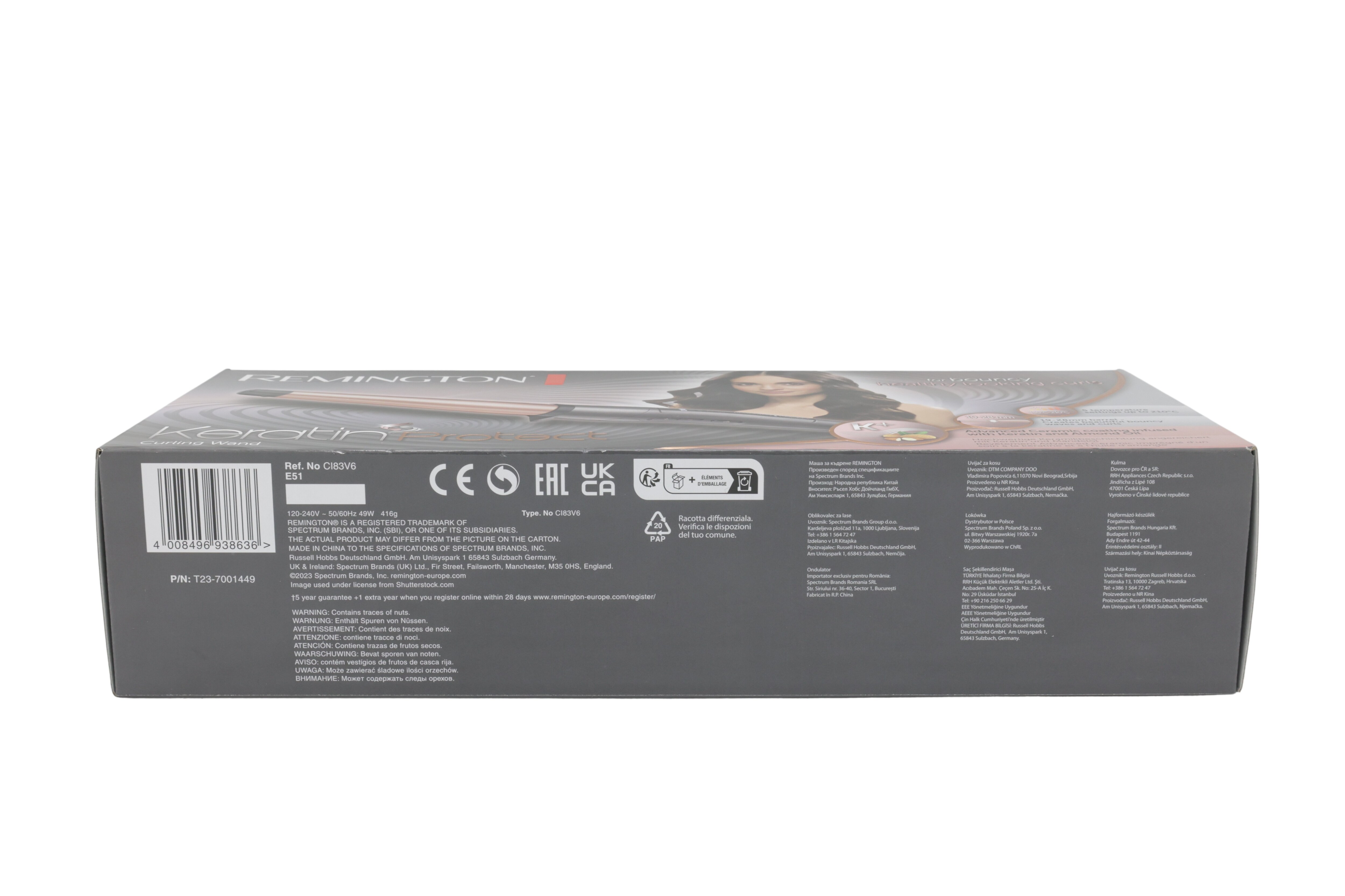 Remington CI83V6 Keratin Protect kihartimella harmaa/ruusukultaa