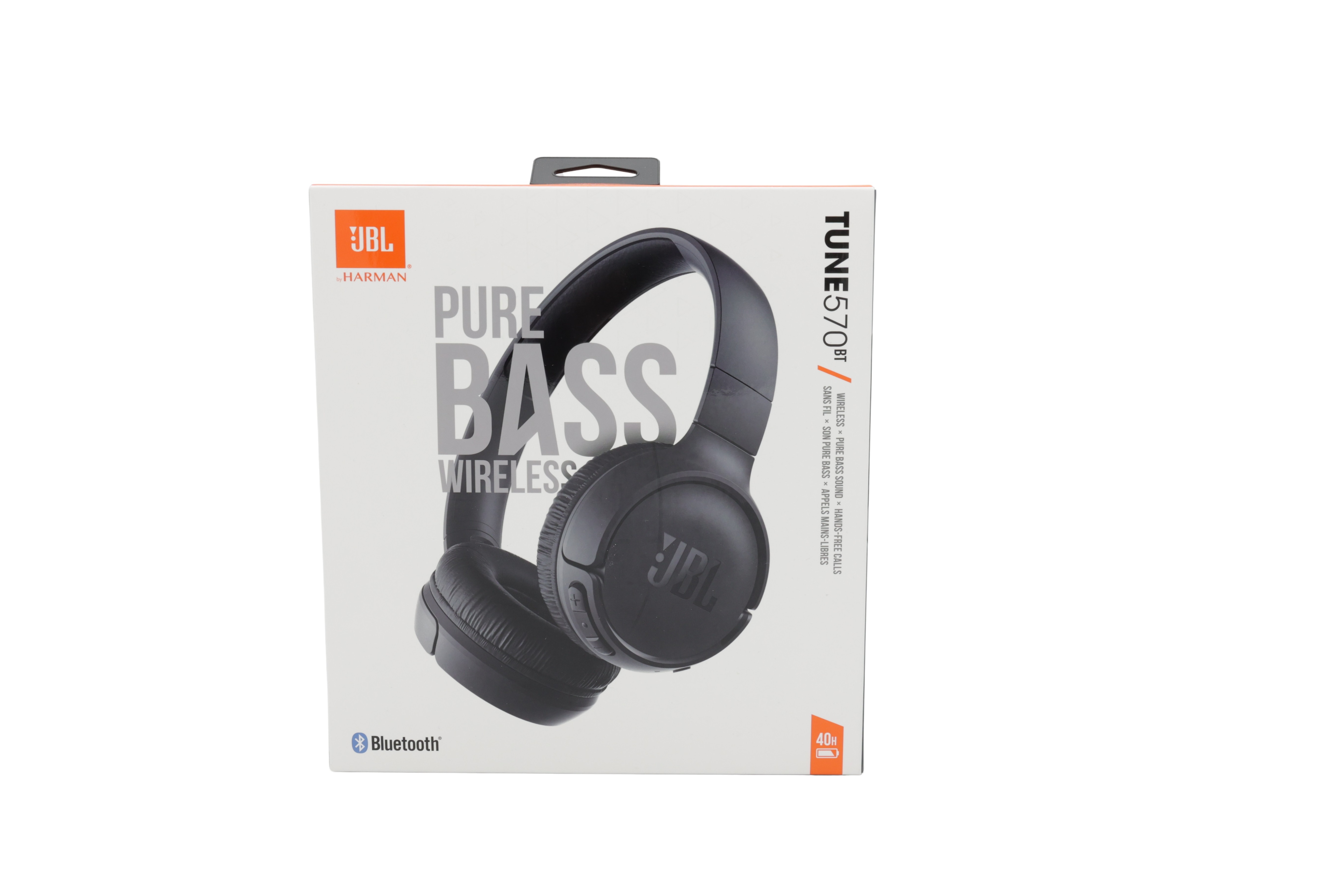 JBL Tune 570BT, langattomat, puhelu/musiikki, 160g kuulokkeet, musta