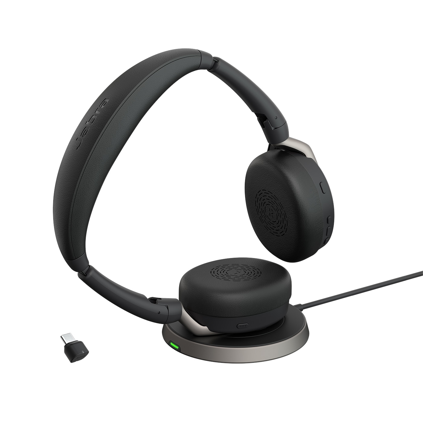 Jabra Evolve2 65 Flex UC Stereo Link380c:llä ja WLC:llä varustettuna