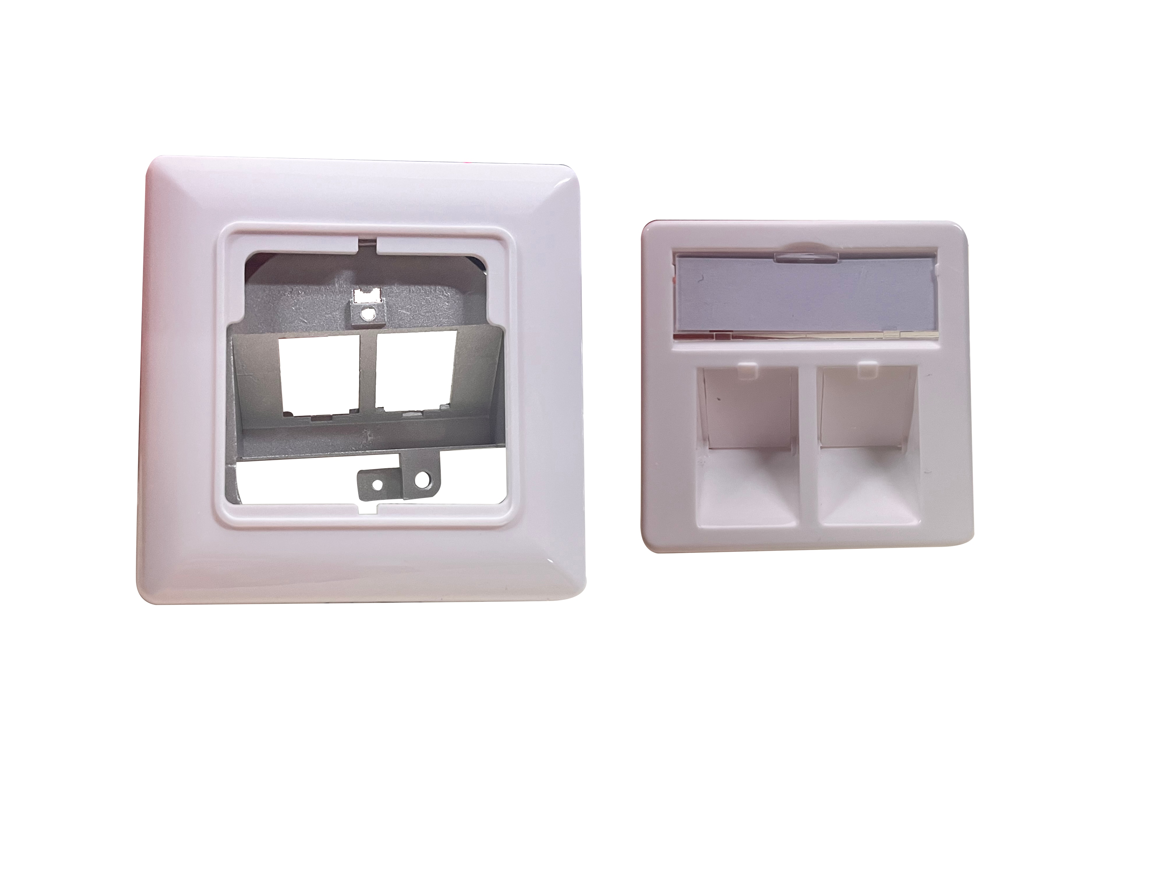 helos Keystone - liitäntärasia, muotoilukelpoinen, 2-jakkinen, puhtaan valkoinen