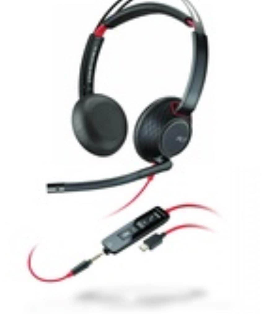Poly Blackwire C5220 USB-C/A- ja 3,5 mm:n liitinliitäntä