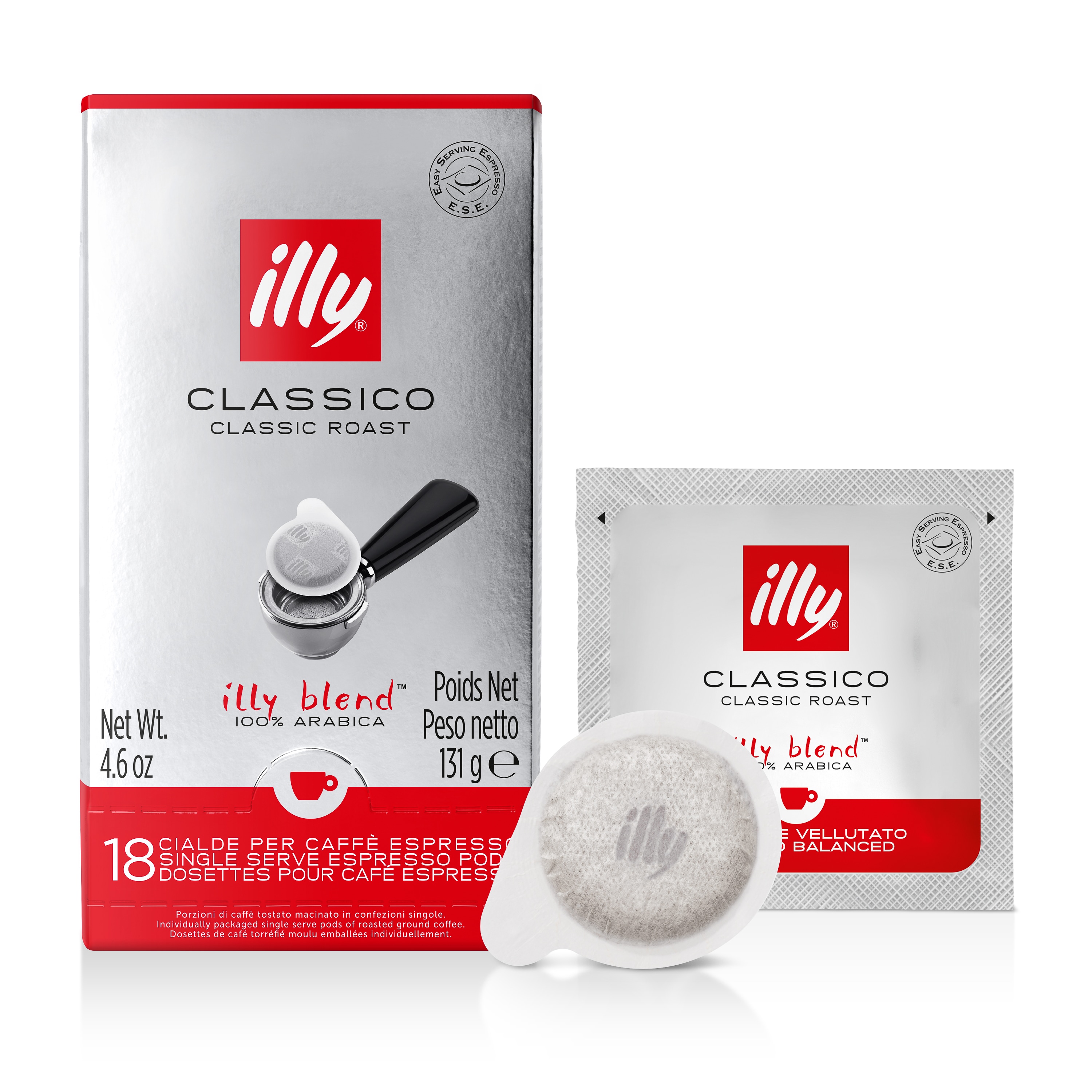 illy ESE-kapselit Classico Espresso, 18 kpl