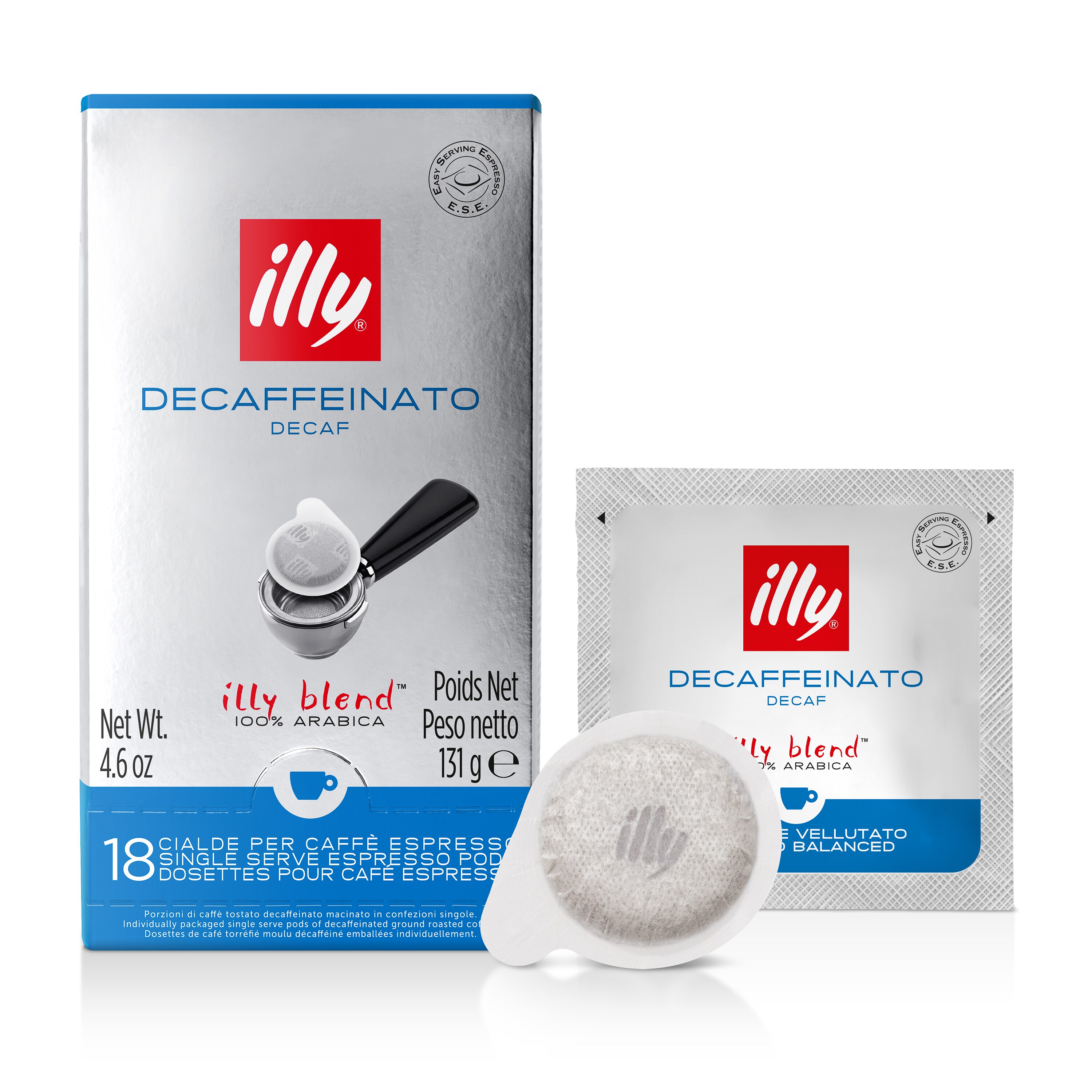 illy ESE-kapselit, kofeiinittomat / Decaf, 18 kpl