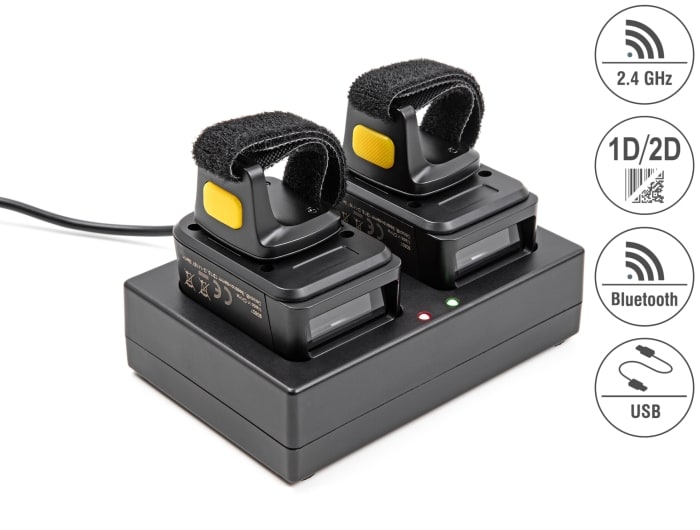 Delock rengasviivakoodinlukija 1D ja 2D 2,4 GHz tai Bluetooth (2 kpl)