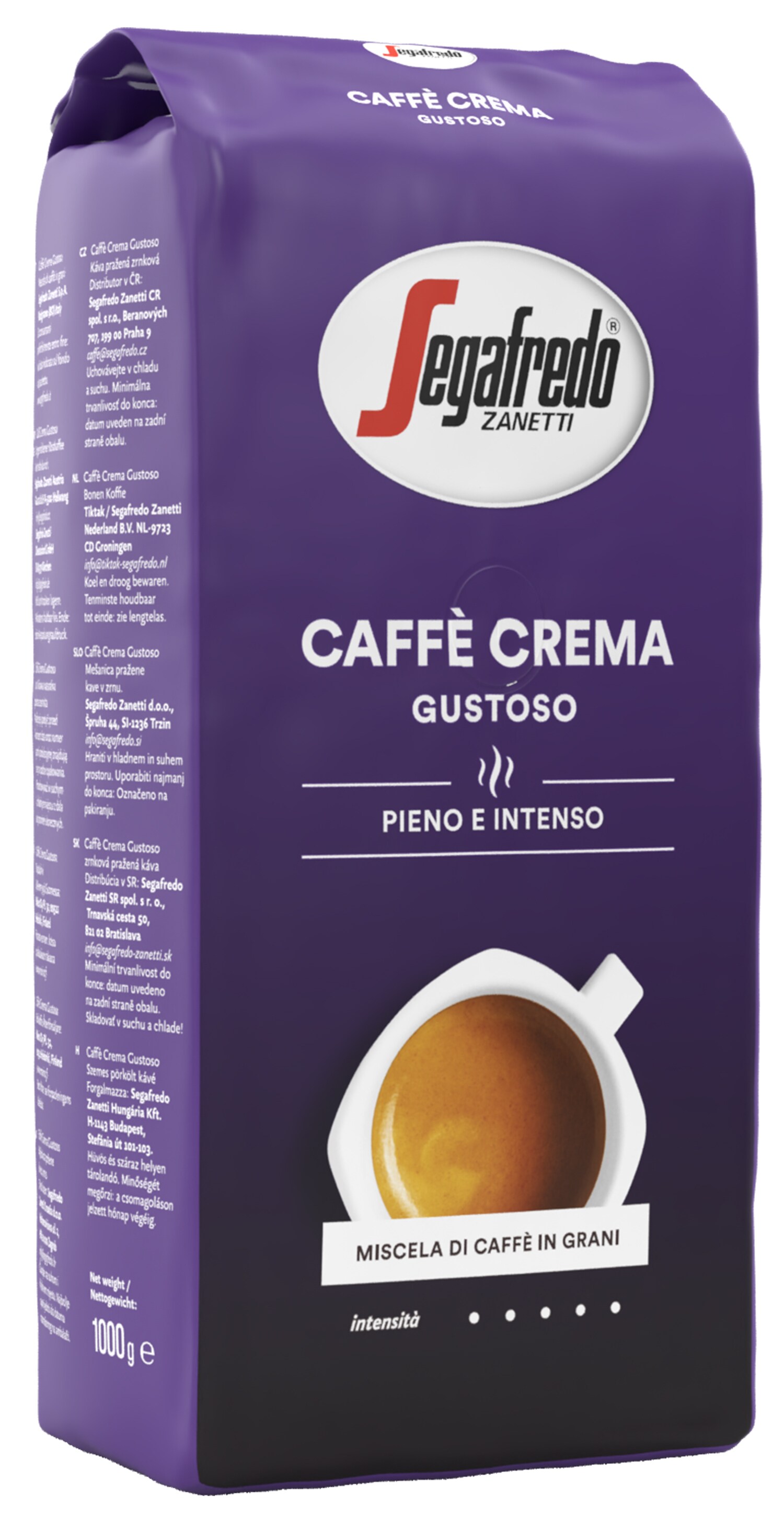 Segafredo Caffè Crema Gustoso 1000 g papuja