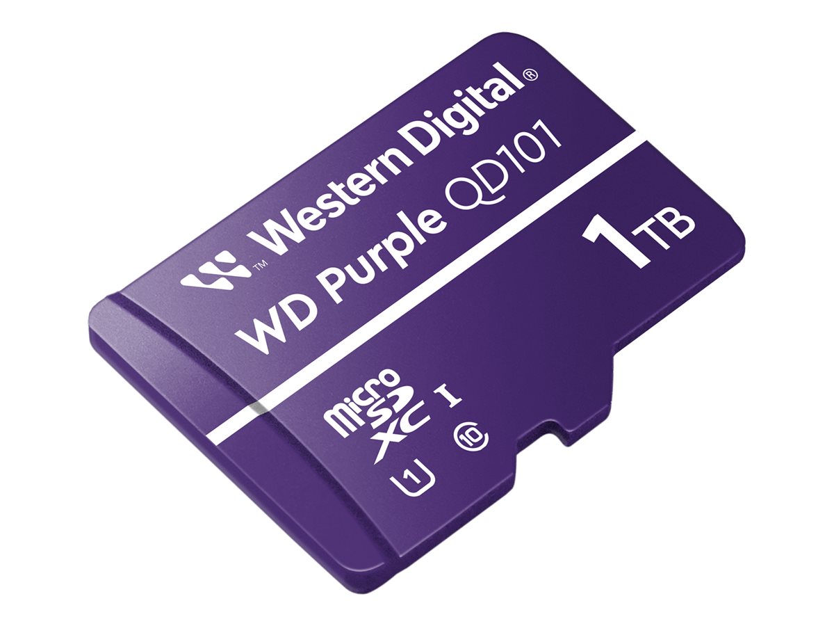 Western Digital WD Purple SC QD101, Kapasiteetti: 1 TB, Flash-kortin tyyppi: MicroSDXC,