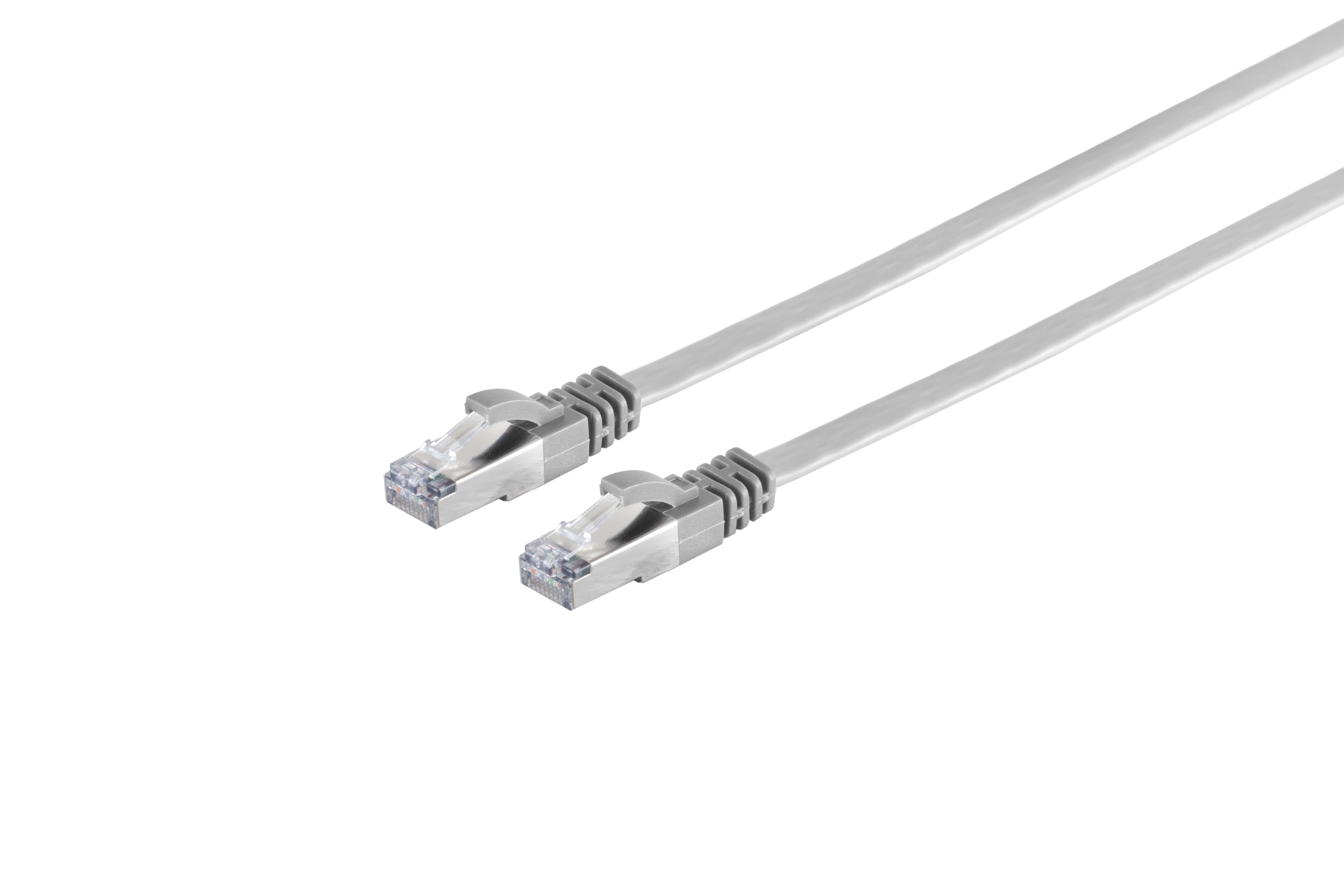 S-conn patch-capeli litteä kaapeli, Litteä U/FTP CAT 7 raakakaapeli, ohut, 3.0m, harmaa