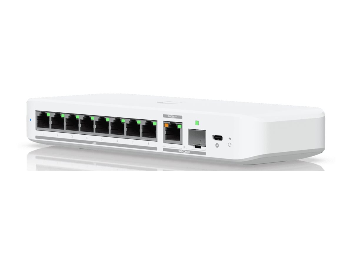 Ubiquiti UniFi Flex 2.5G USW-Flex-2.5G-8 8 portti kytkin 10 GbE UplinkPort
