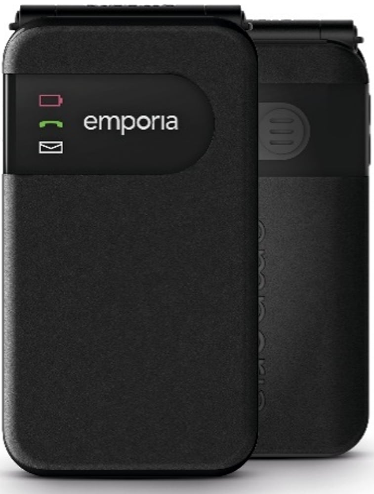 Emporia emporia emporia emporiaSIMPLICITYglam (V227), 2G, (V3), suurinäppäiminen flip-matkapuhelin, musta