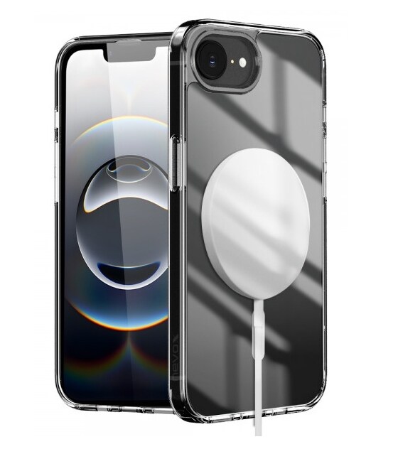 Nevox StyleShell SHOCKFlex - iPhone 16e/17e yhteensopiva MagSafe läpinäkyvän kanssa