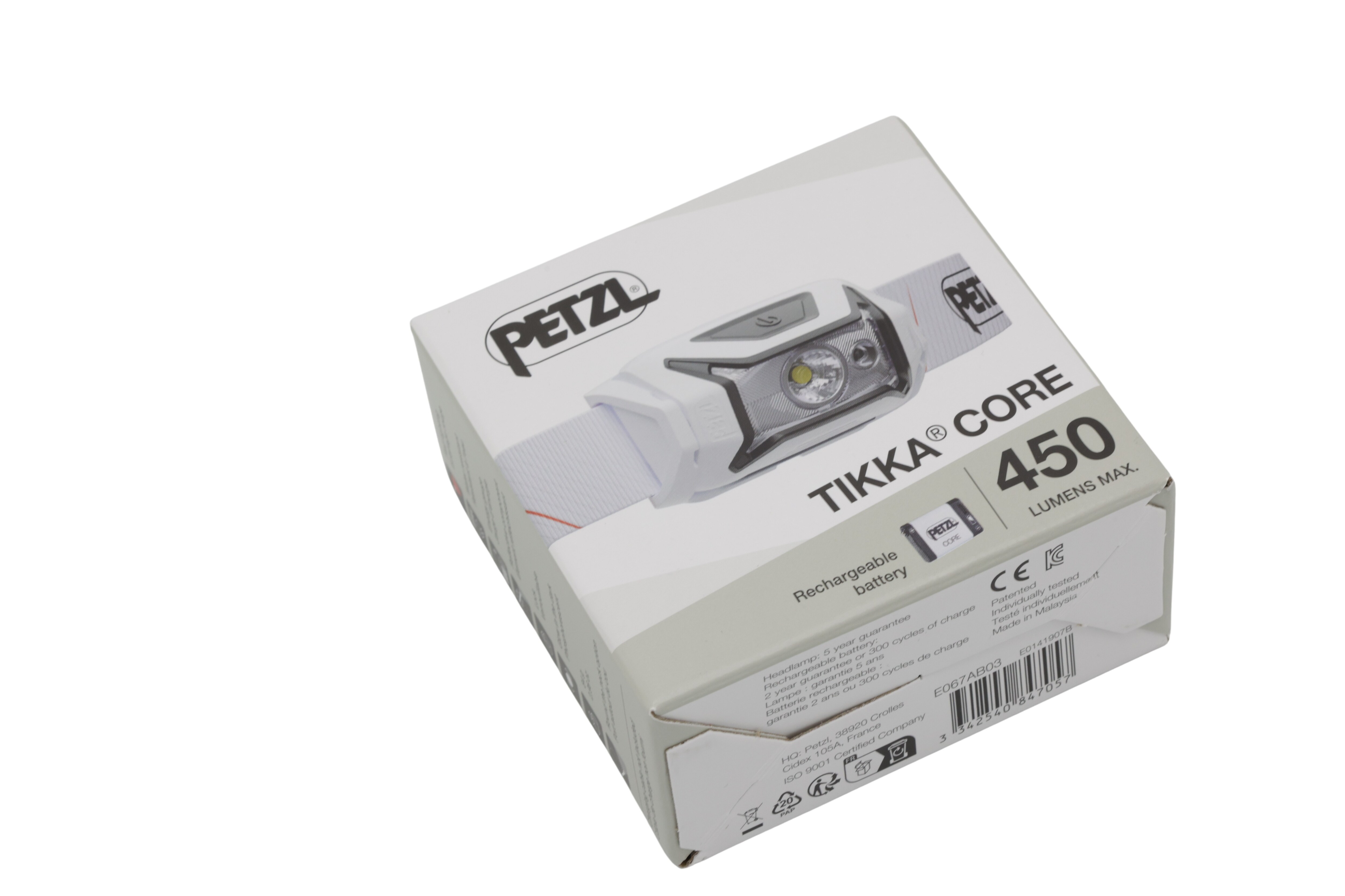 Petzl E067AB03 Tikka Core -valaisin valkoinen