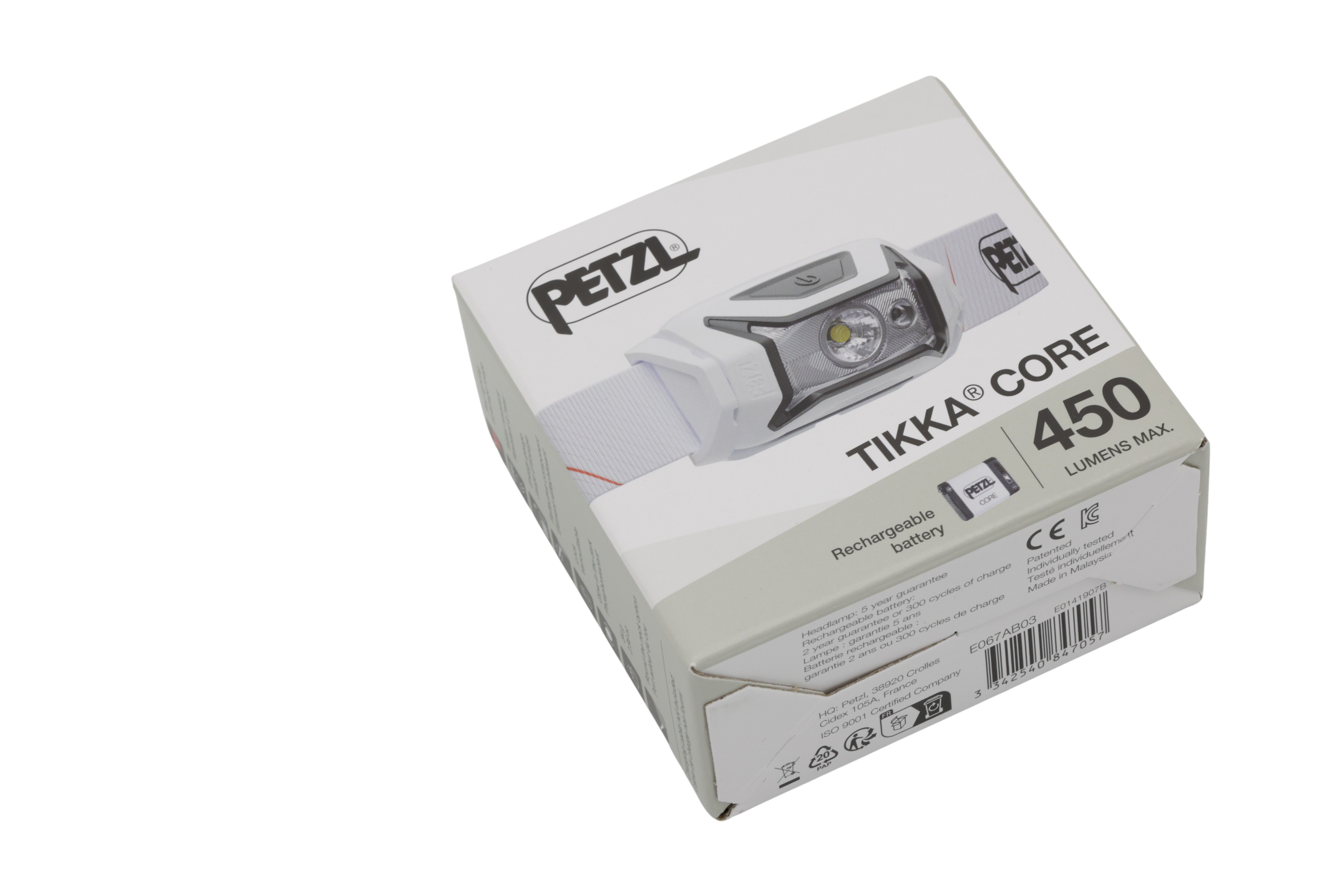 Petzl E067AB03 Tikka Core -valaisin valkoinen
