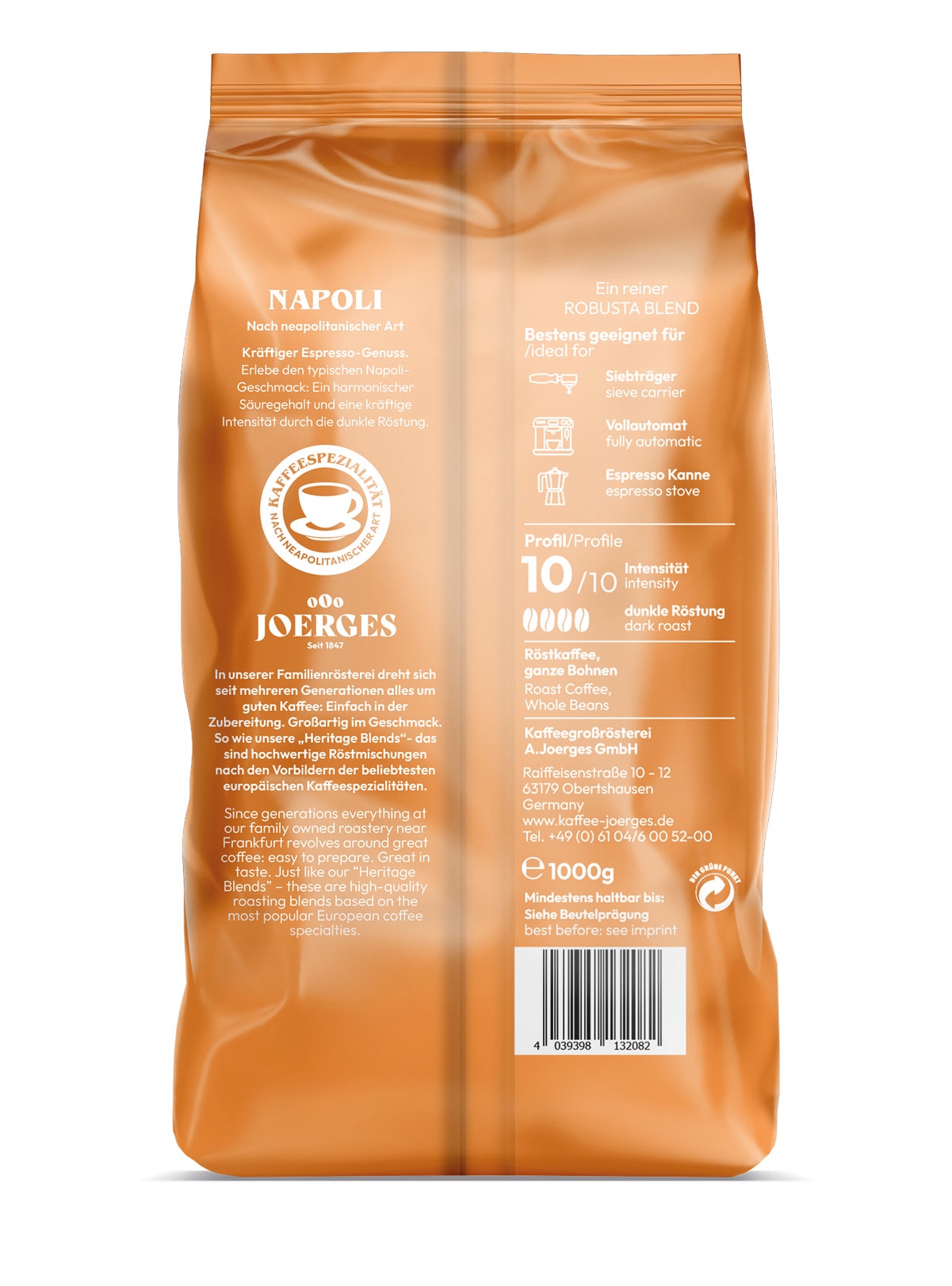 Joerges Heritage Espresso 1kg pavutti