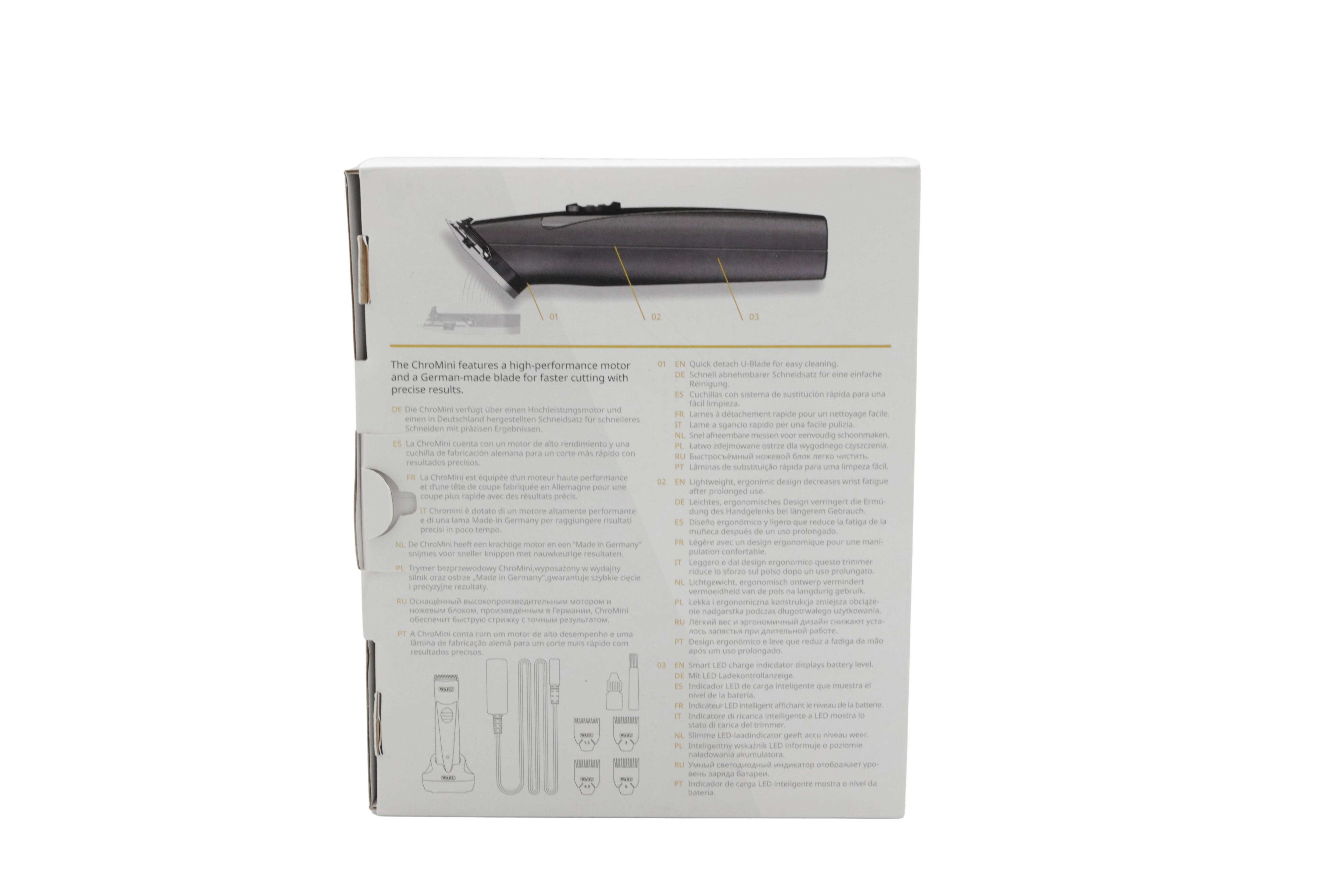 Wahl Cordless Chromini hiustrimmeri – johdoton, 100 min käyttöaika