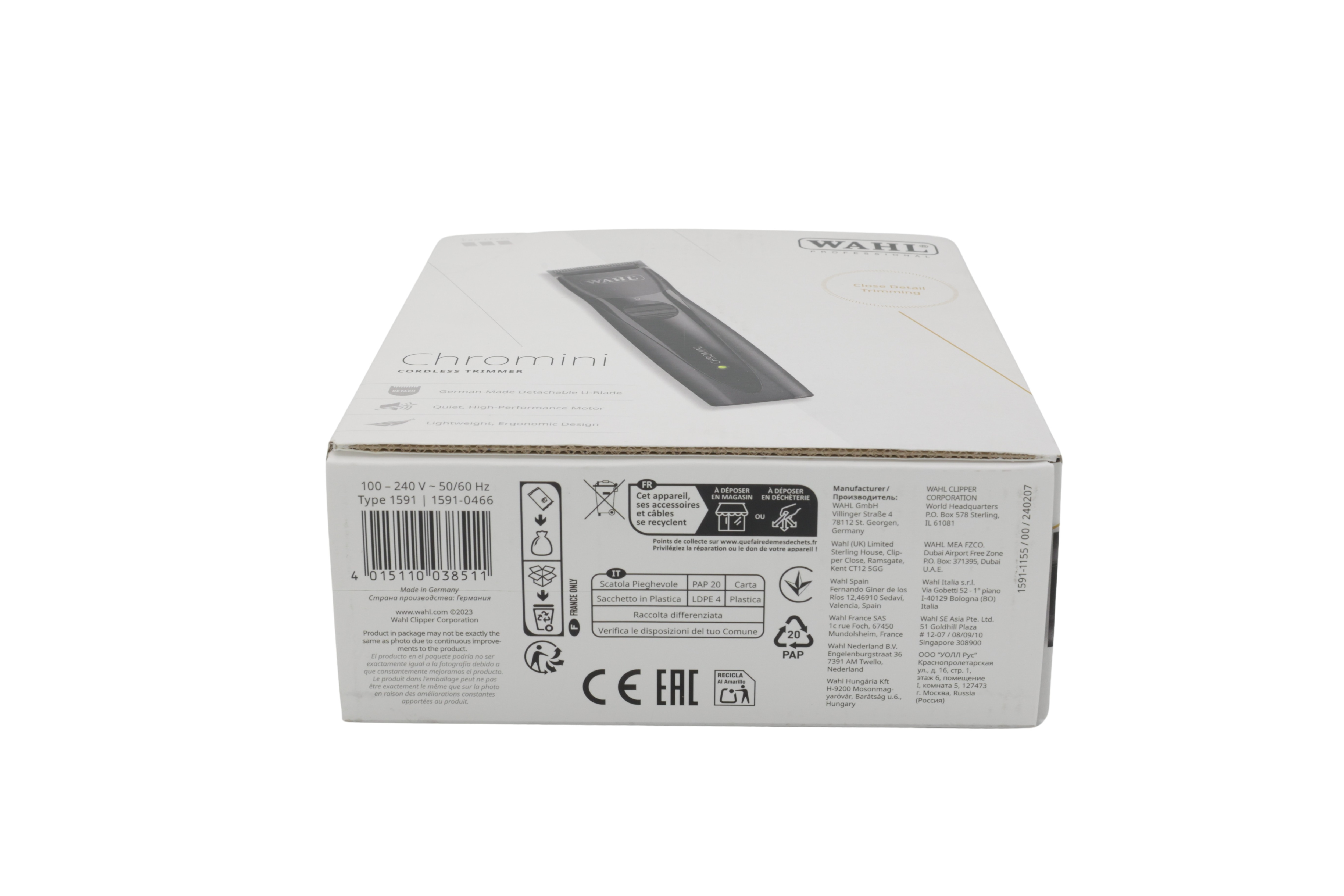 Wahl Cordless Chromini hiustrimmeri – johdoton, 100 min käyttöaika