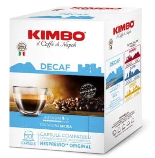 Kimbo Decaf – Nespresso-järjestelmään sopivat kapselit, 50 kpl, 5,4 g/kpl