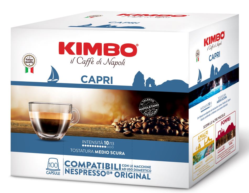 Kimbo Capri – Nespresso-järjestelmään sopivat kapselit, 100 kpl, 5,4 g/kpl