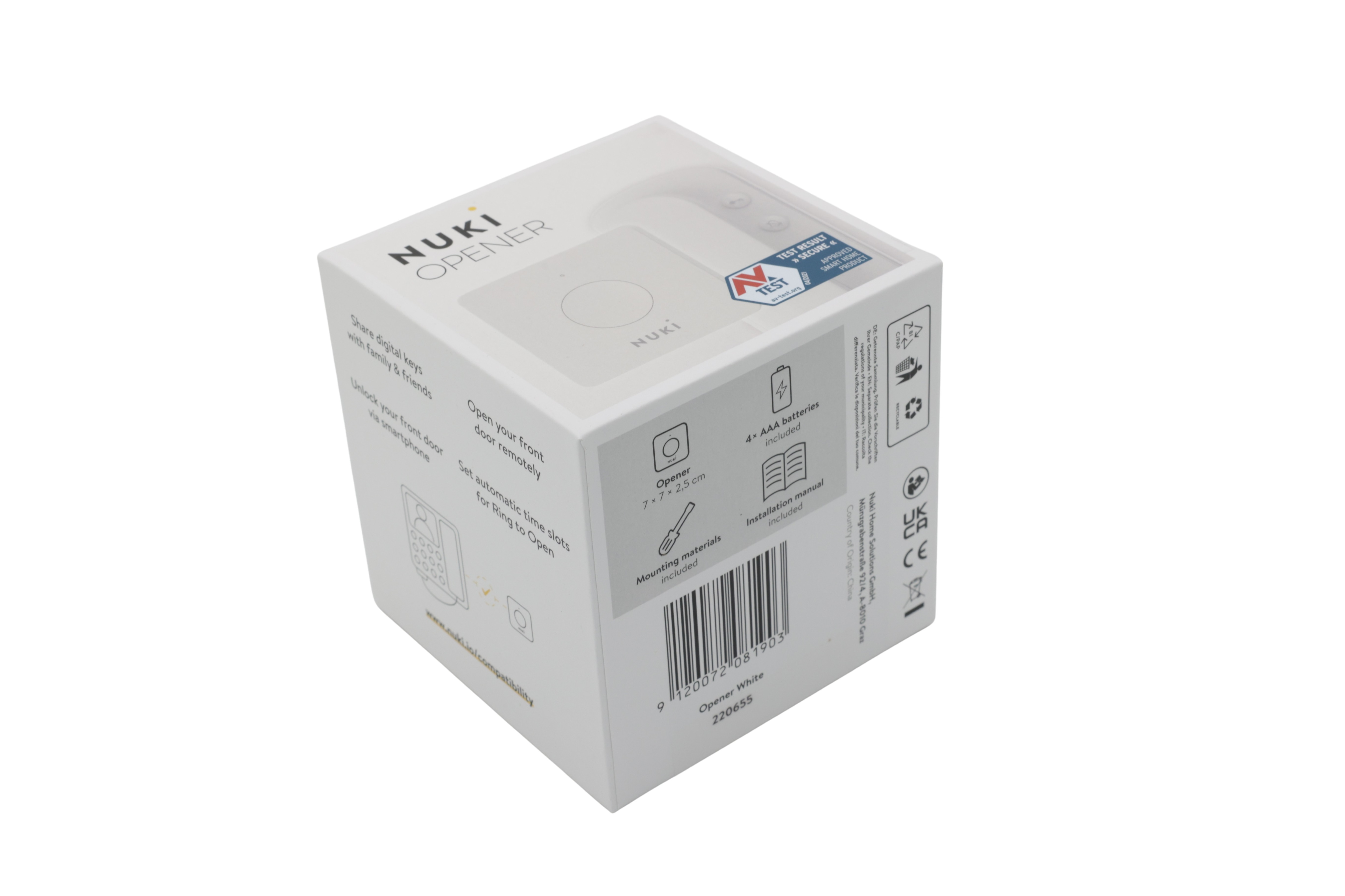 Nuki 220655 Avain, elektroninen ovilukko kerrostaloihin