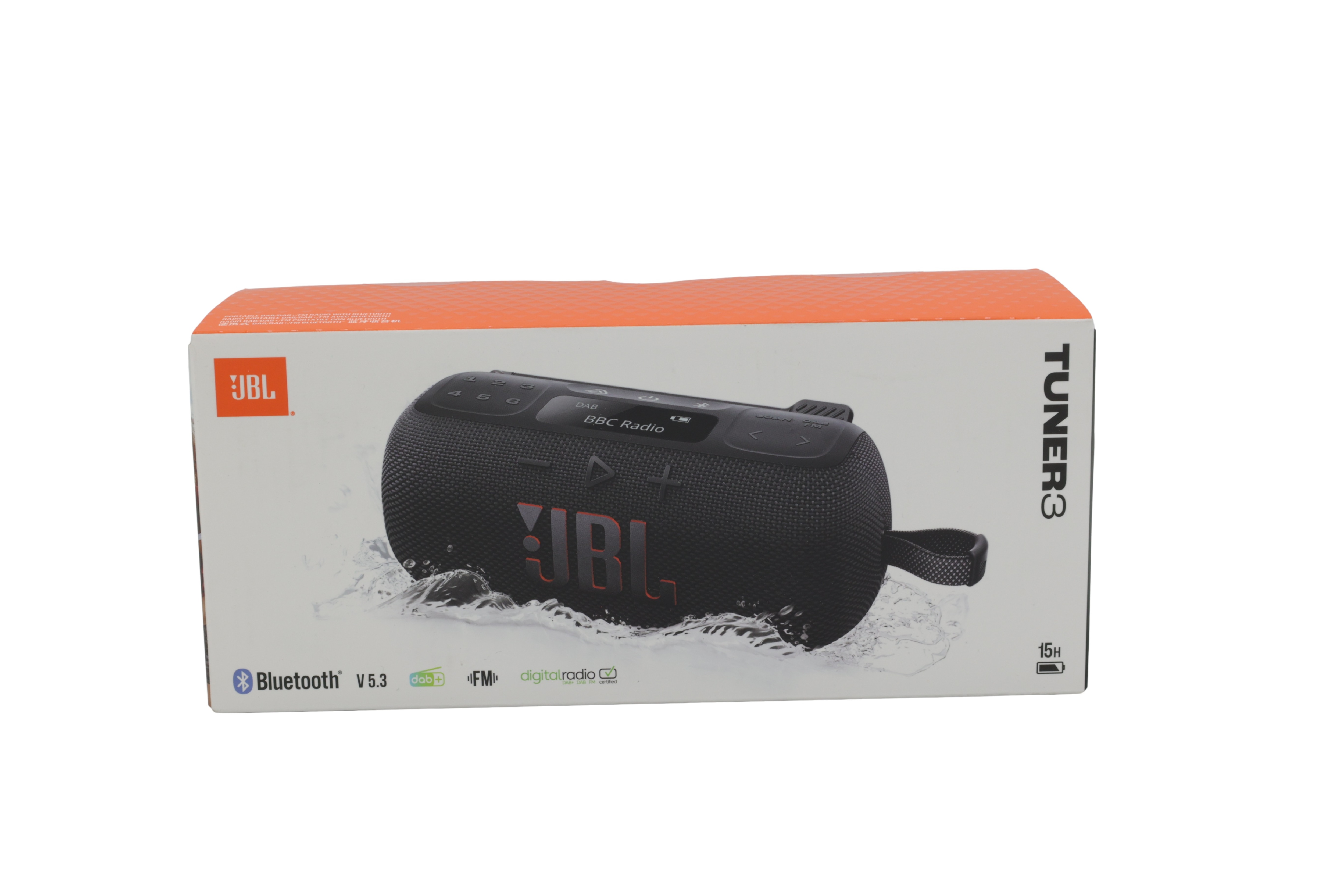 JBL Viritin 3 Kannettava DAB/UKW BT-radio, IP68, musta