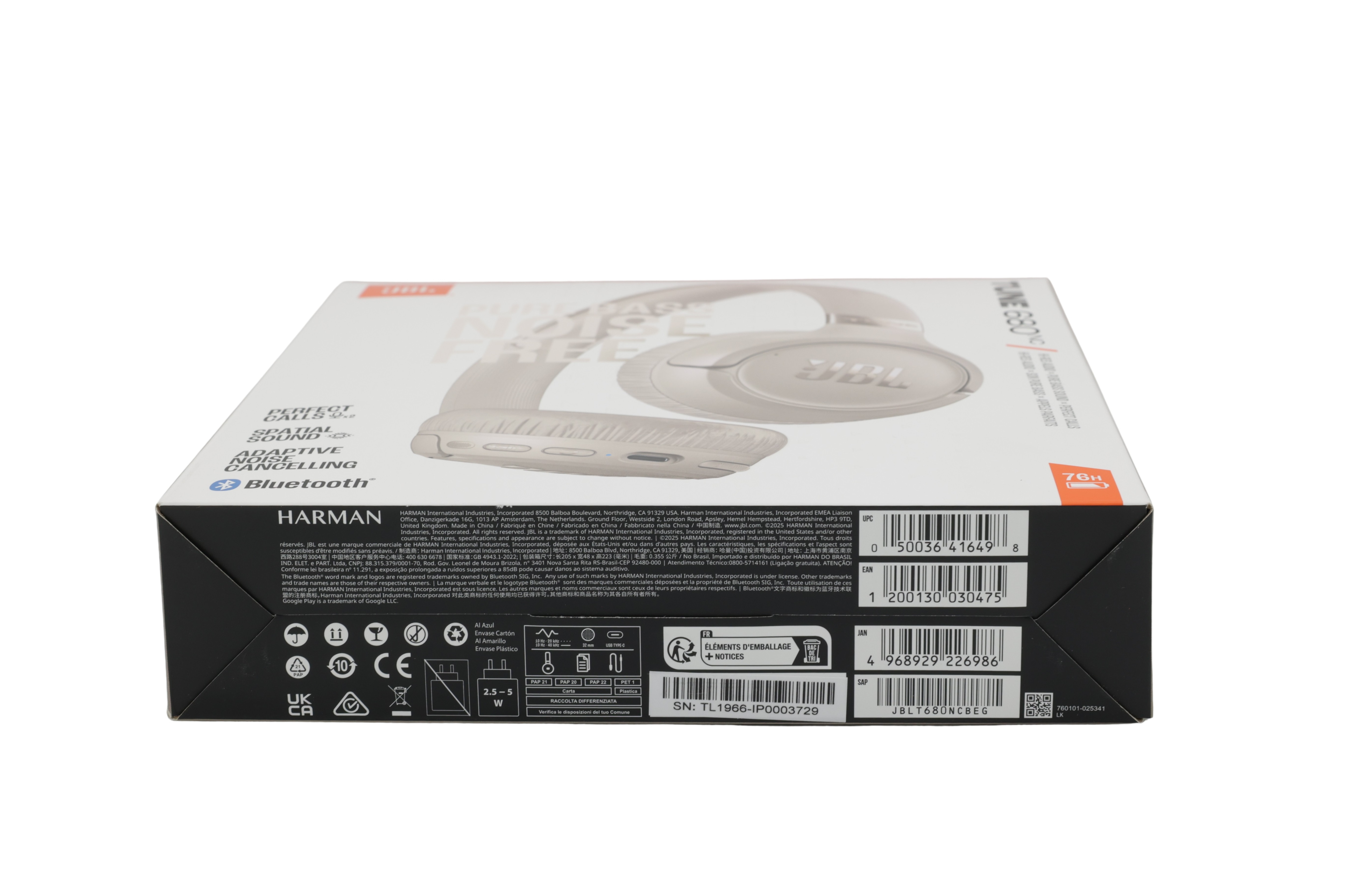 JBL JBLT680NCBEG On-Ear kuulokkeet, Mokka