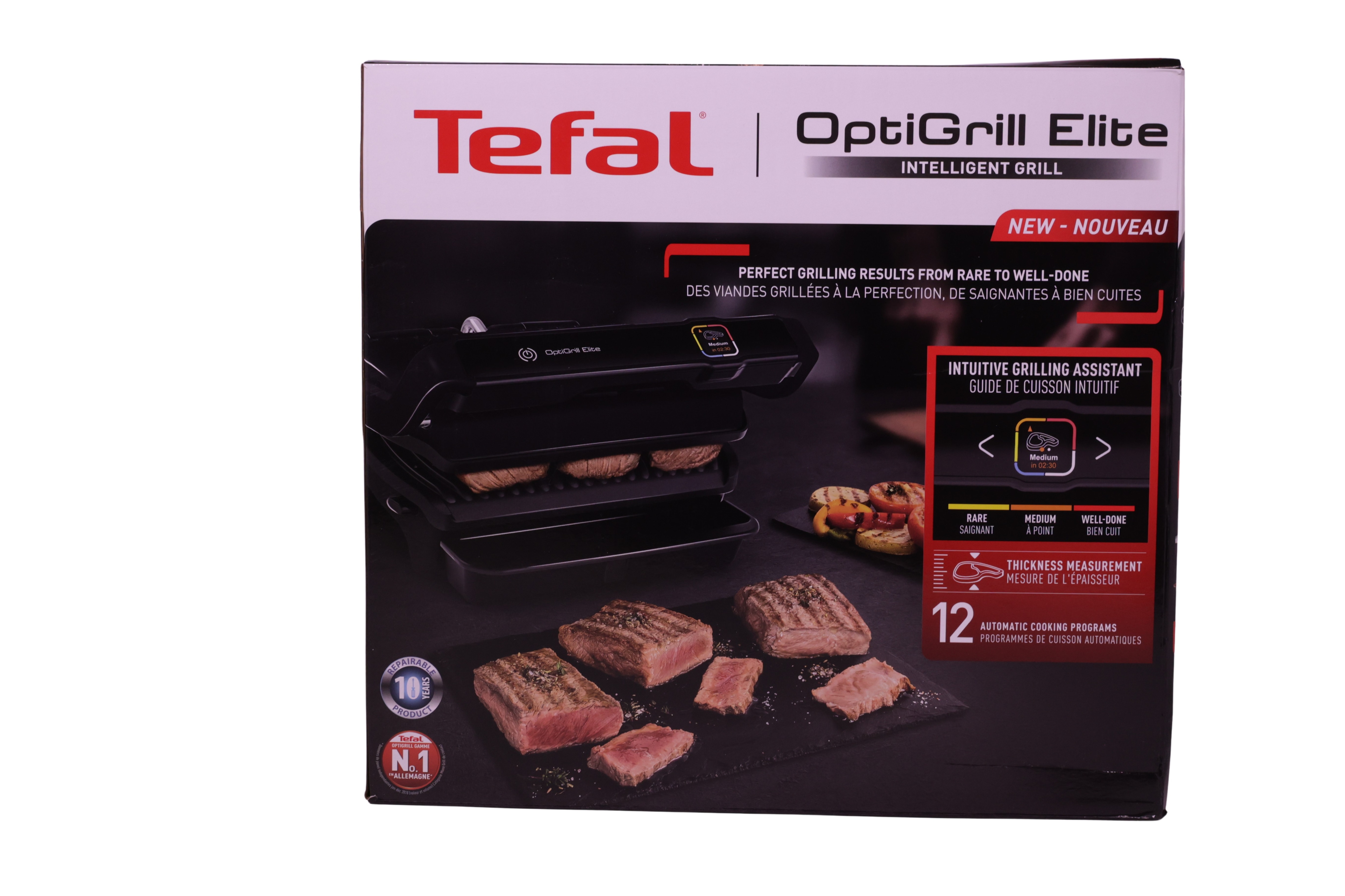 Tefal GC7508 OptiGrill Elite -kosketusgrilli, musta