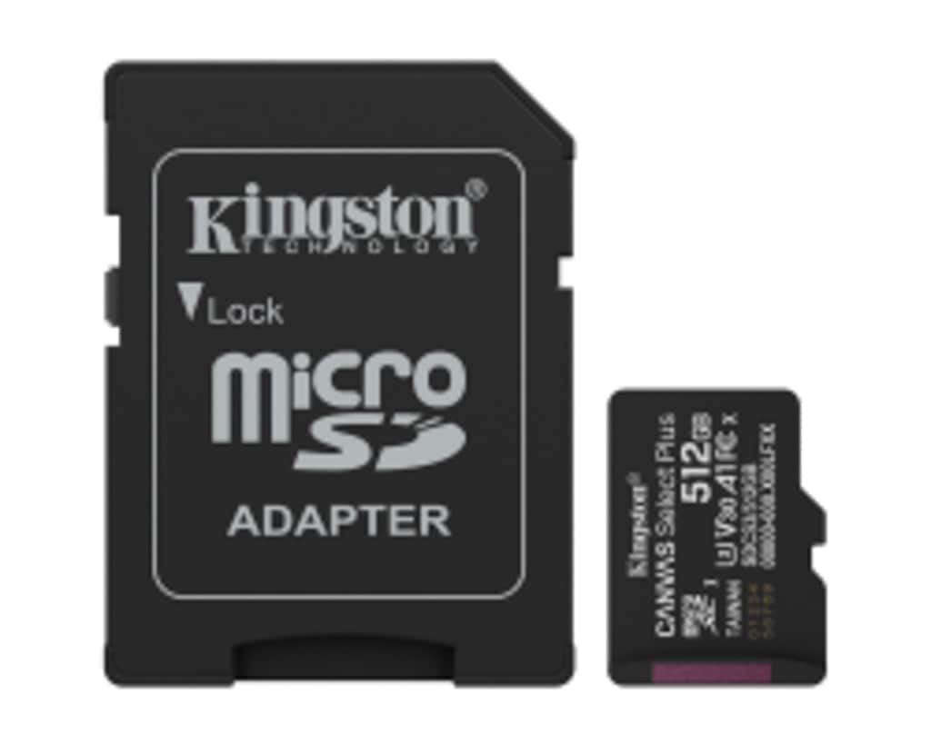 Kingston Canvas Select Plus - Micro SDHC 512GB muistikortti