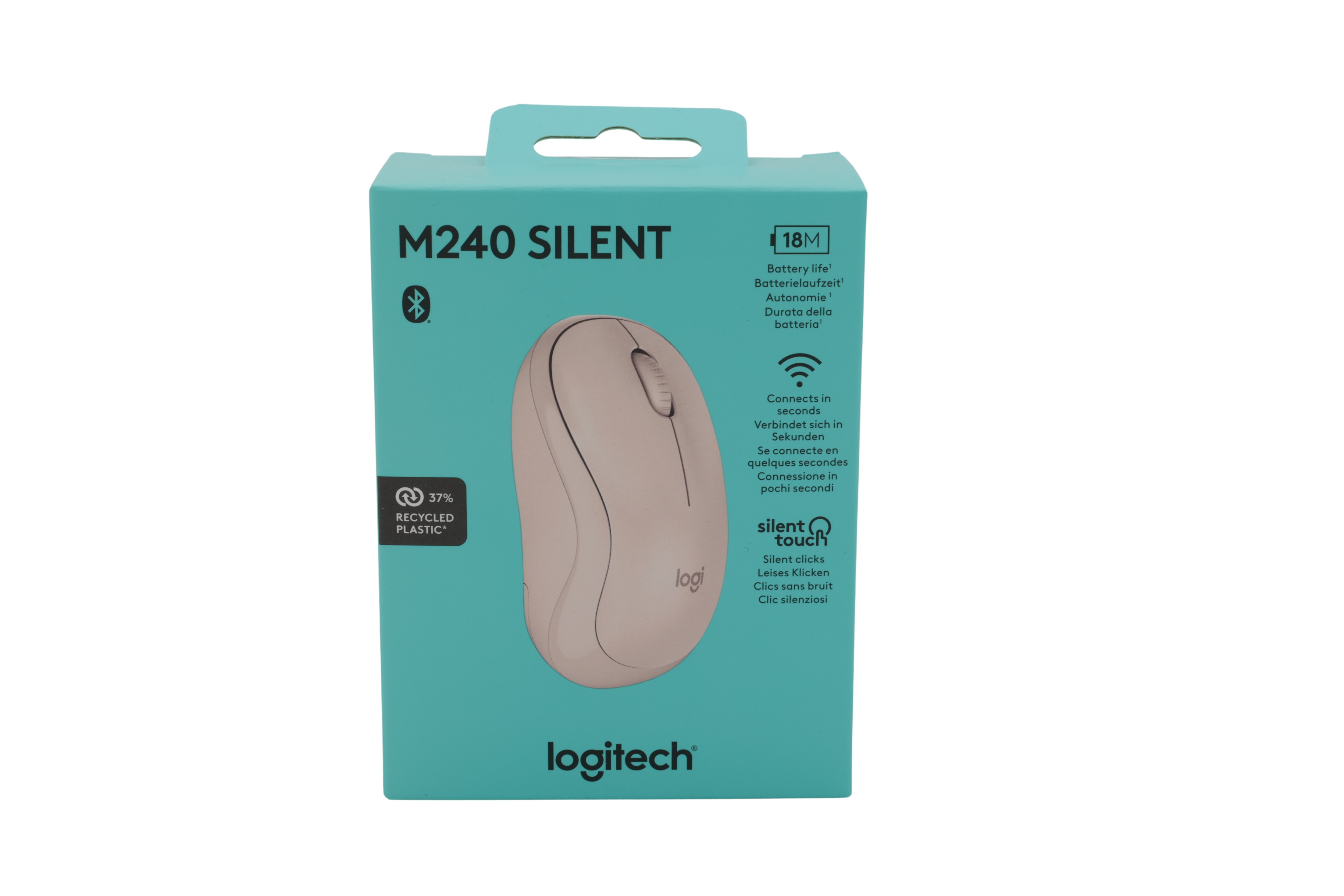Logitech M240 Hiiri, hiljainen vaaleanpunainen