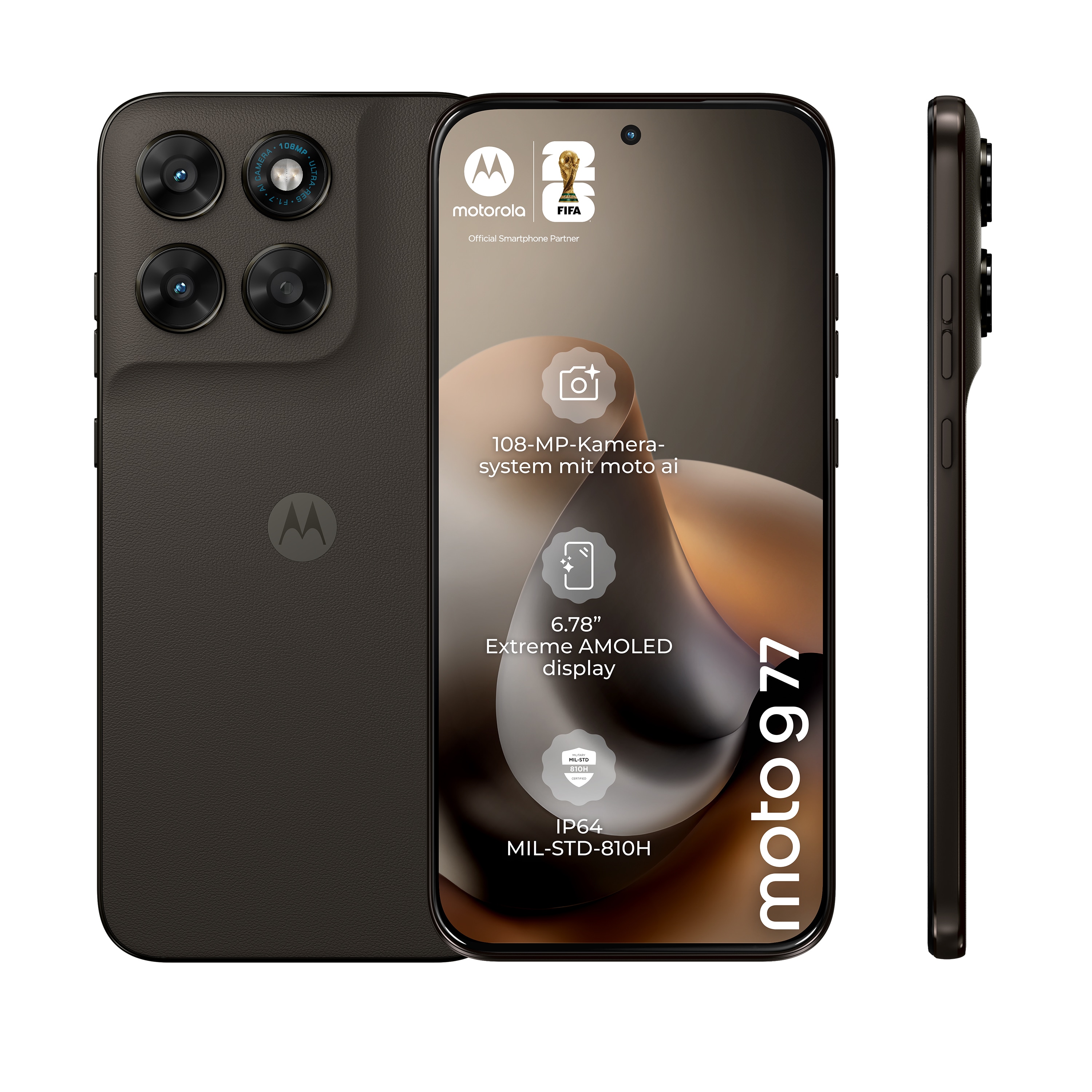Motorola Moto G77 5G 256GB musta oliiviöljy