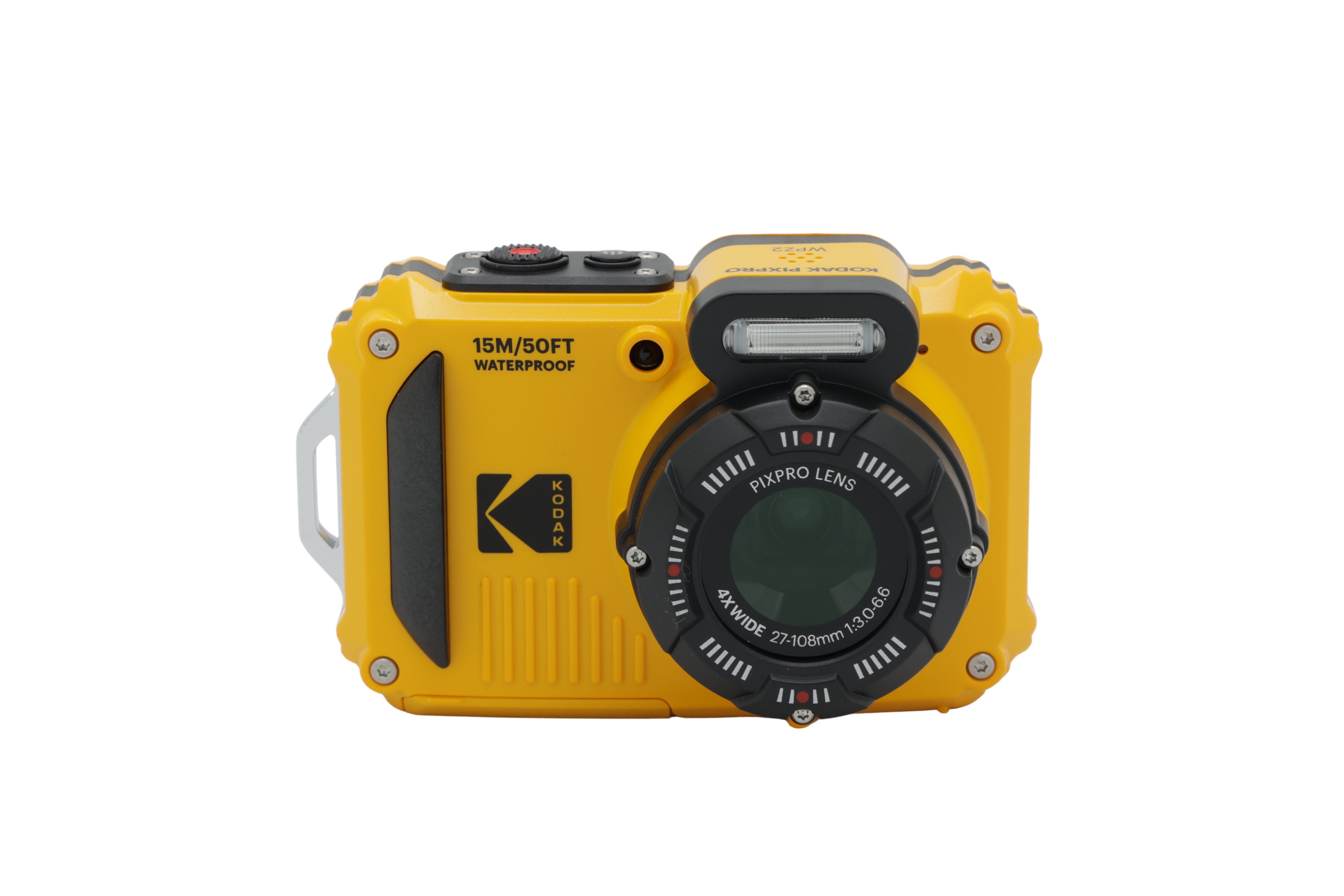 Kodak Pixpro WPZ2 digitaalikamera, vedenpitävä 15 metriin asti, iskunkestävä, keltainen