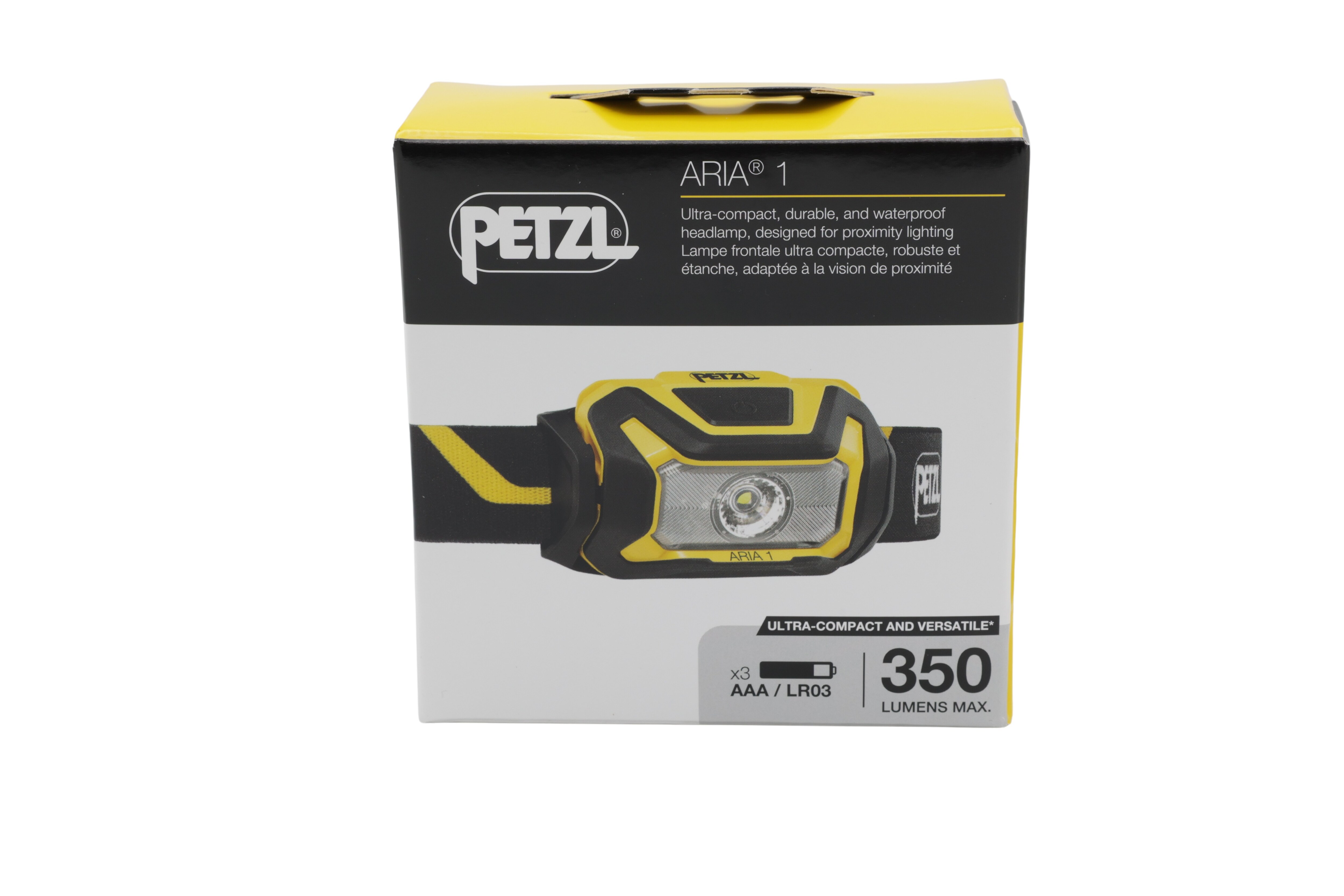 Petzl E069AB00 Otsavalaisin ARIA 1 Musta/Keltainen