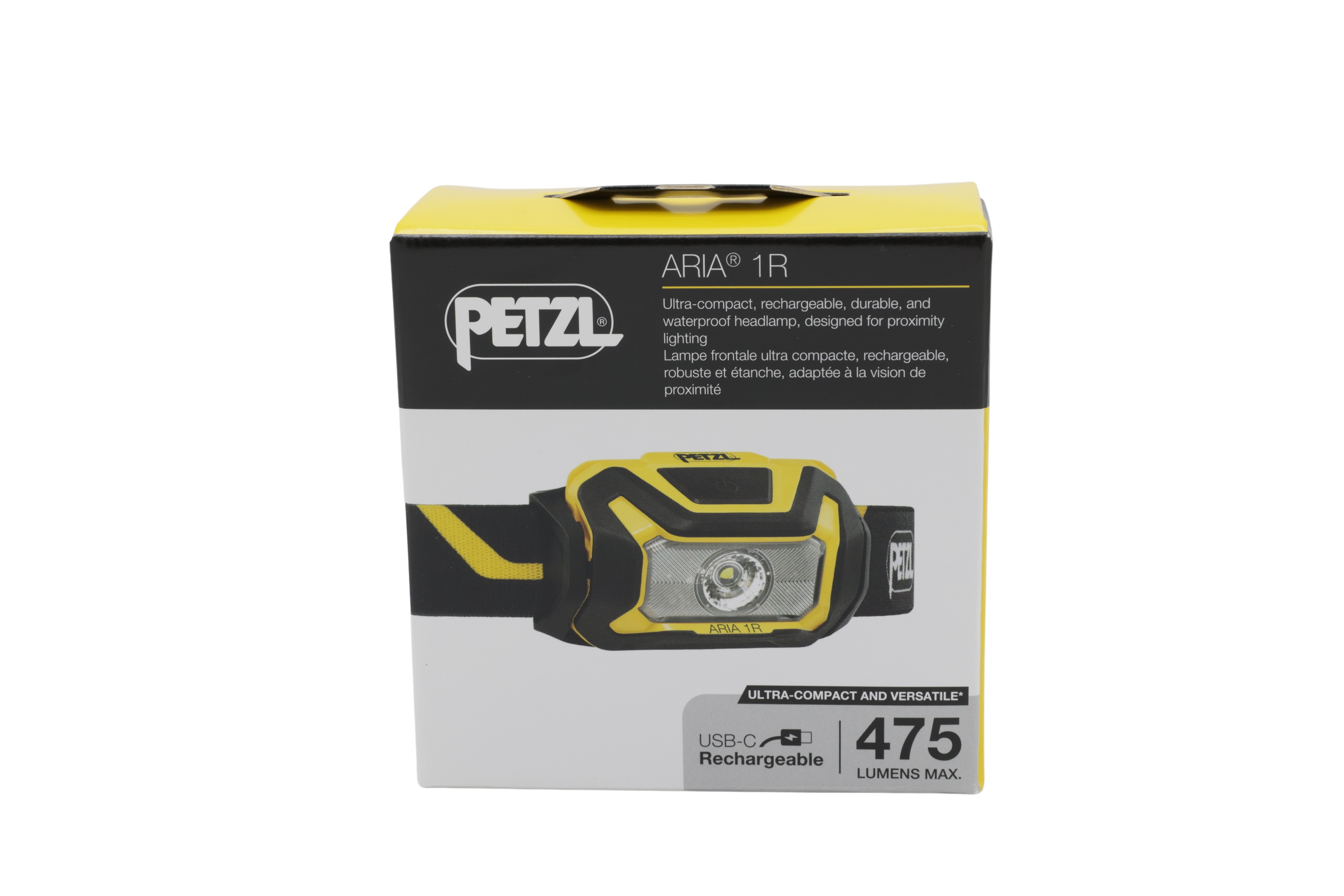Petzl E069CB00 Ajovalaisin ARIA 1R musta/keltainen