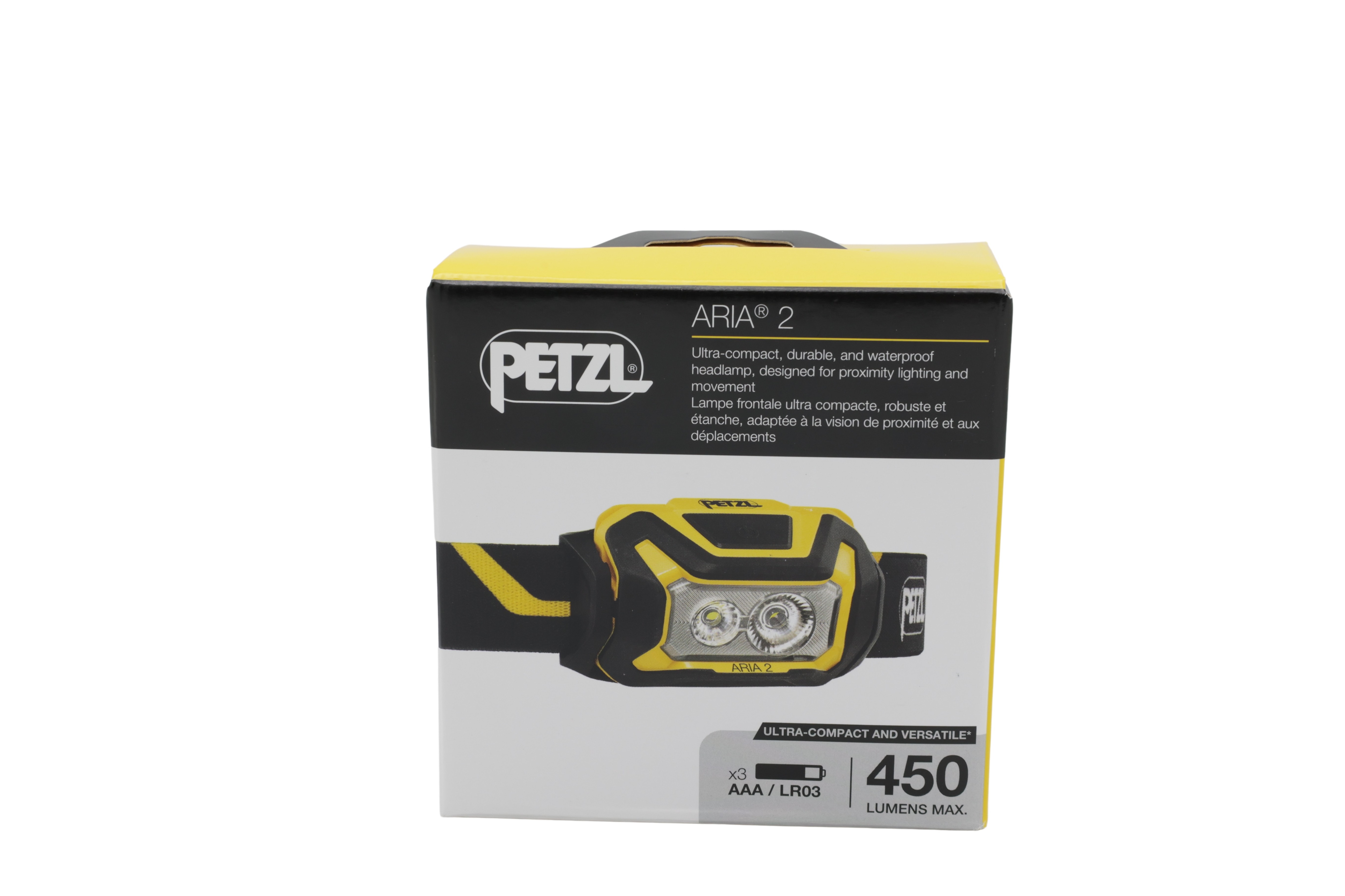 Petzl E070AB00 Ajovalaisin ARIA 2 musta/keltainen