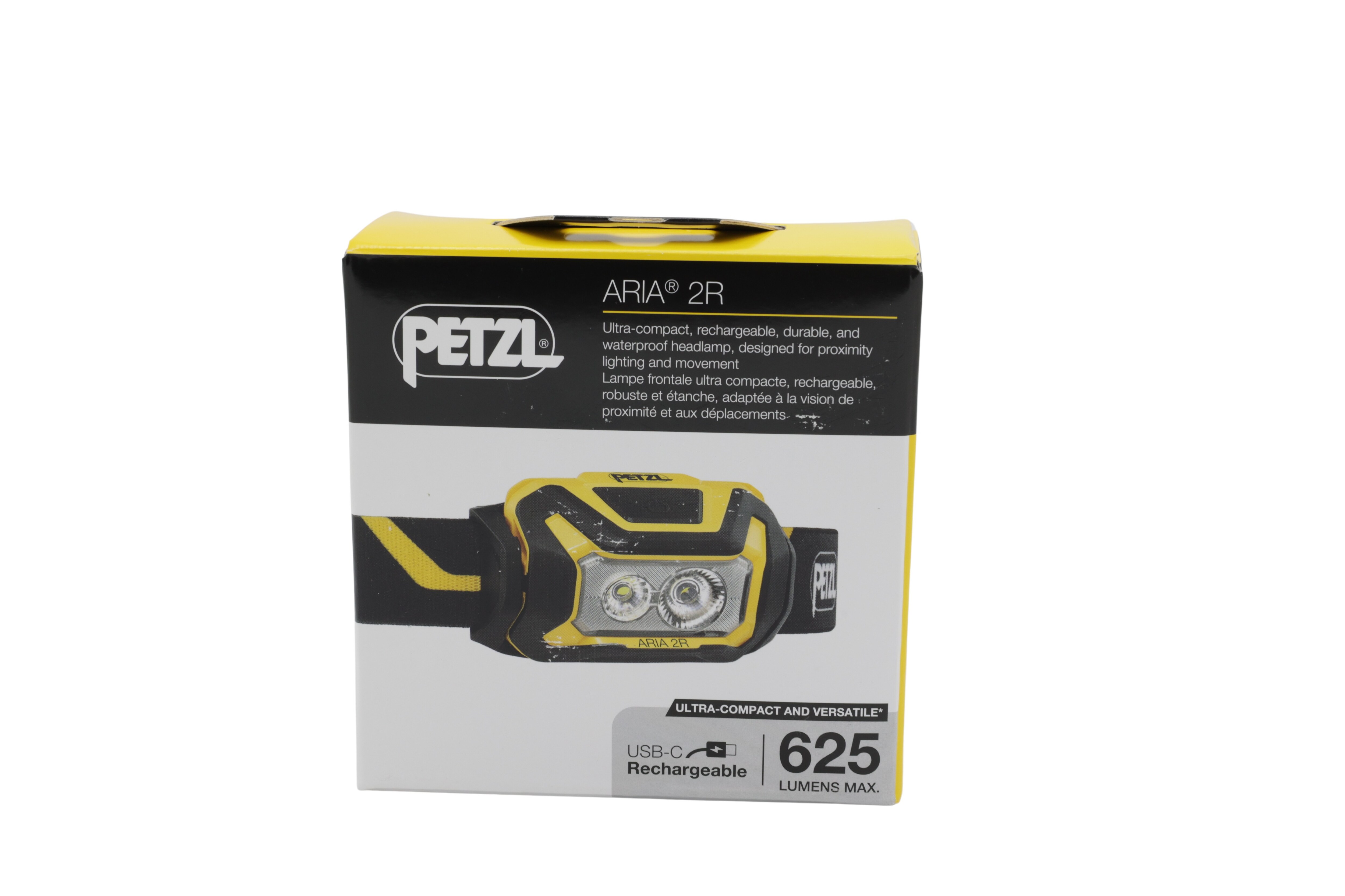 Petzl E070CA00 Ajovalaisin ARIA 2R musta/keltainen