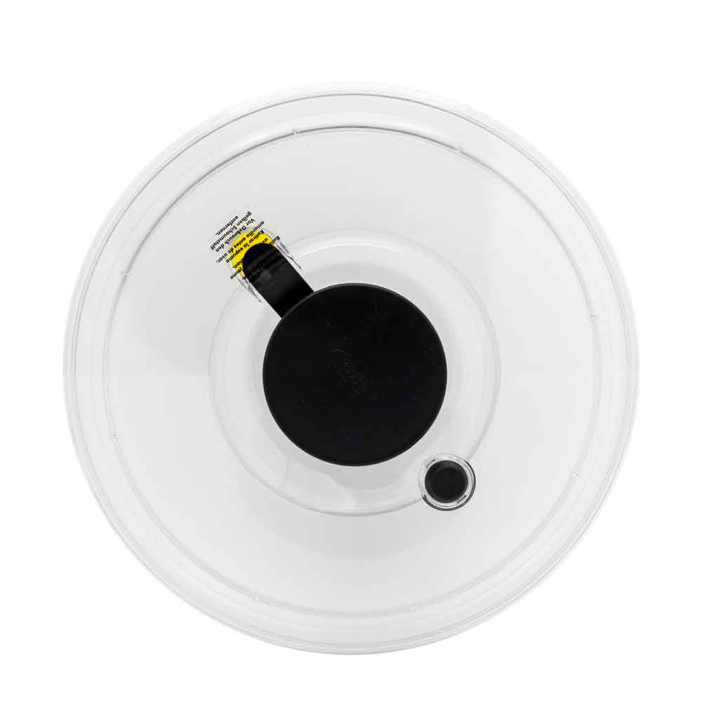 OXO 1071497 Ruostumattomasta teräksestä valmistettu salaattisekoitin, 24 cm, kannella